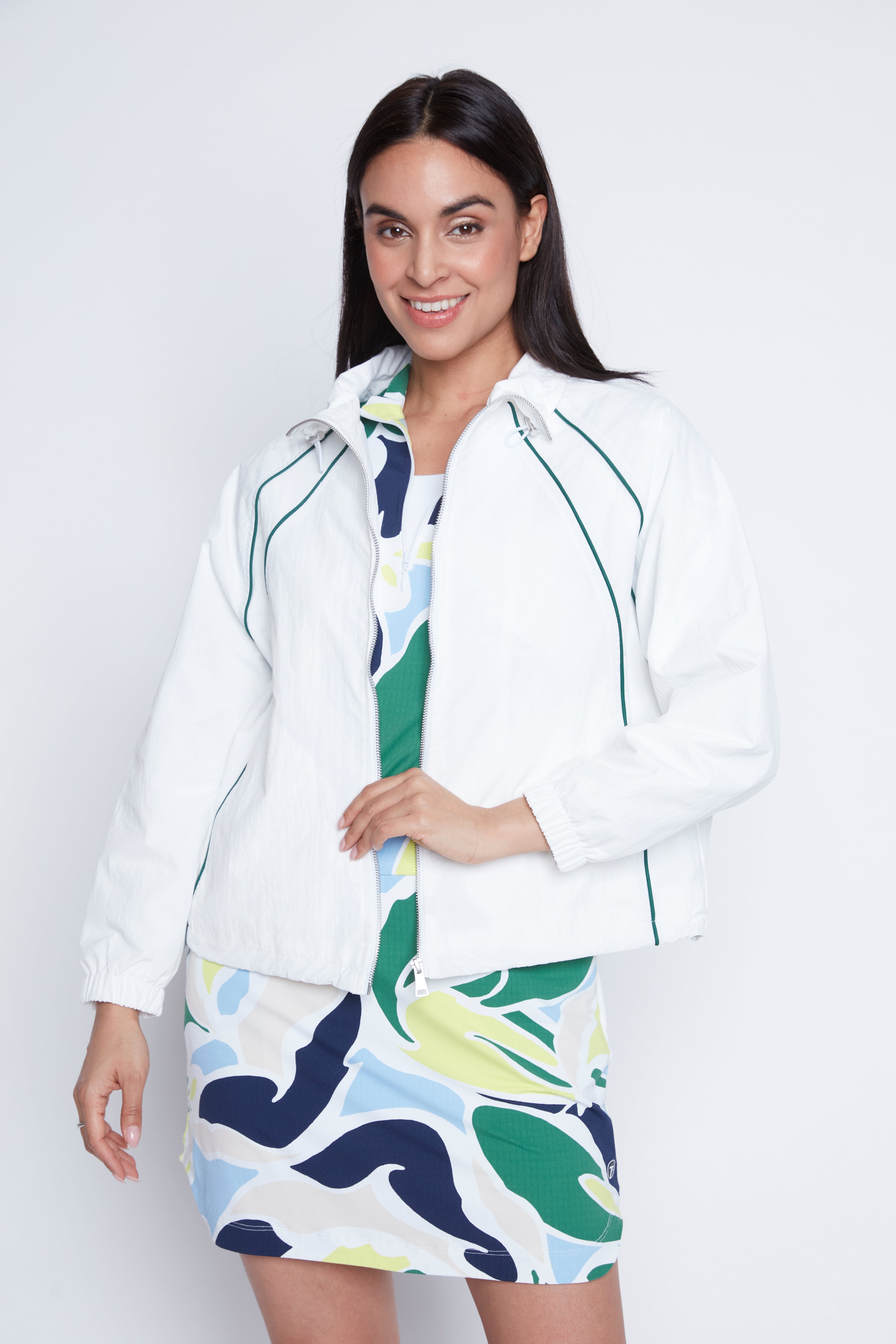 Classic nylon zip jacket