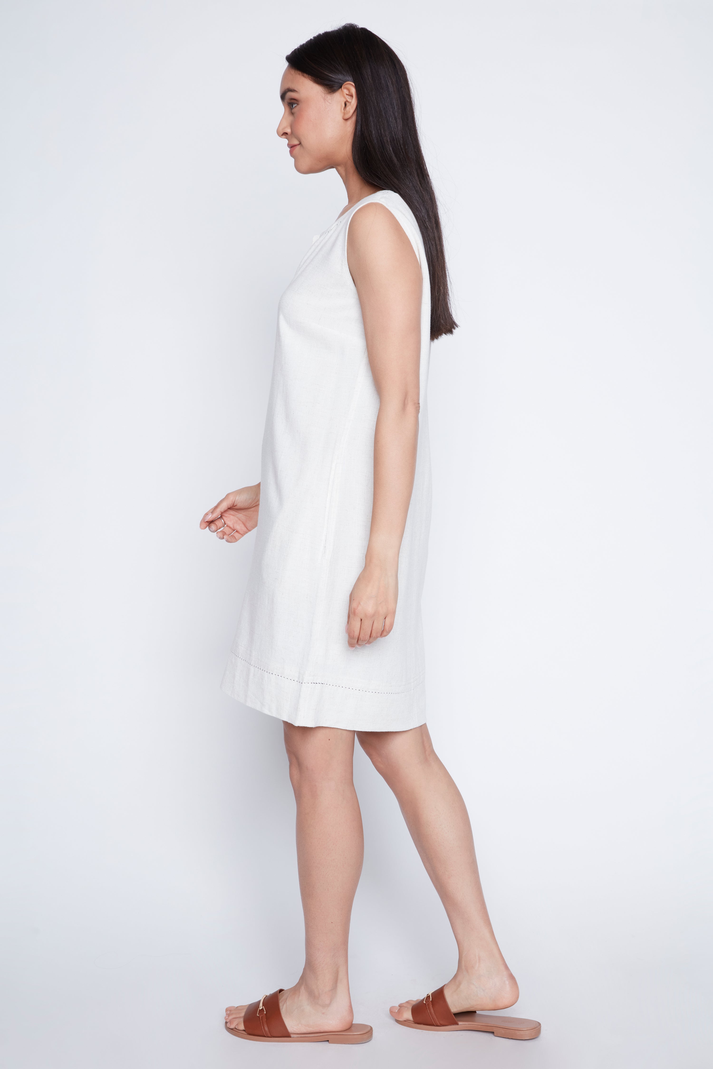 La robe en lin mélangé