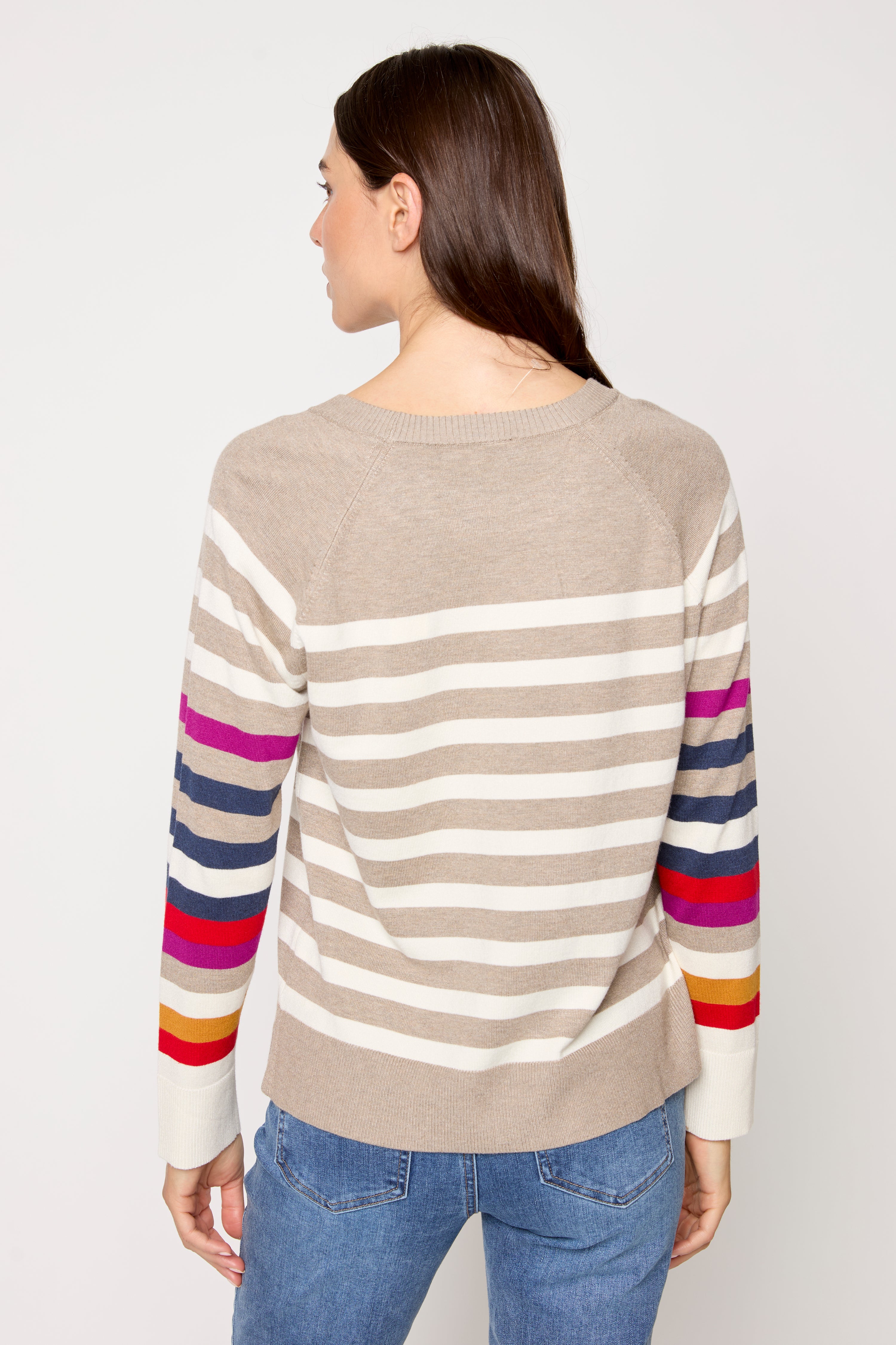 Crew Neck Striped Sweater