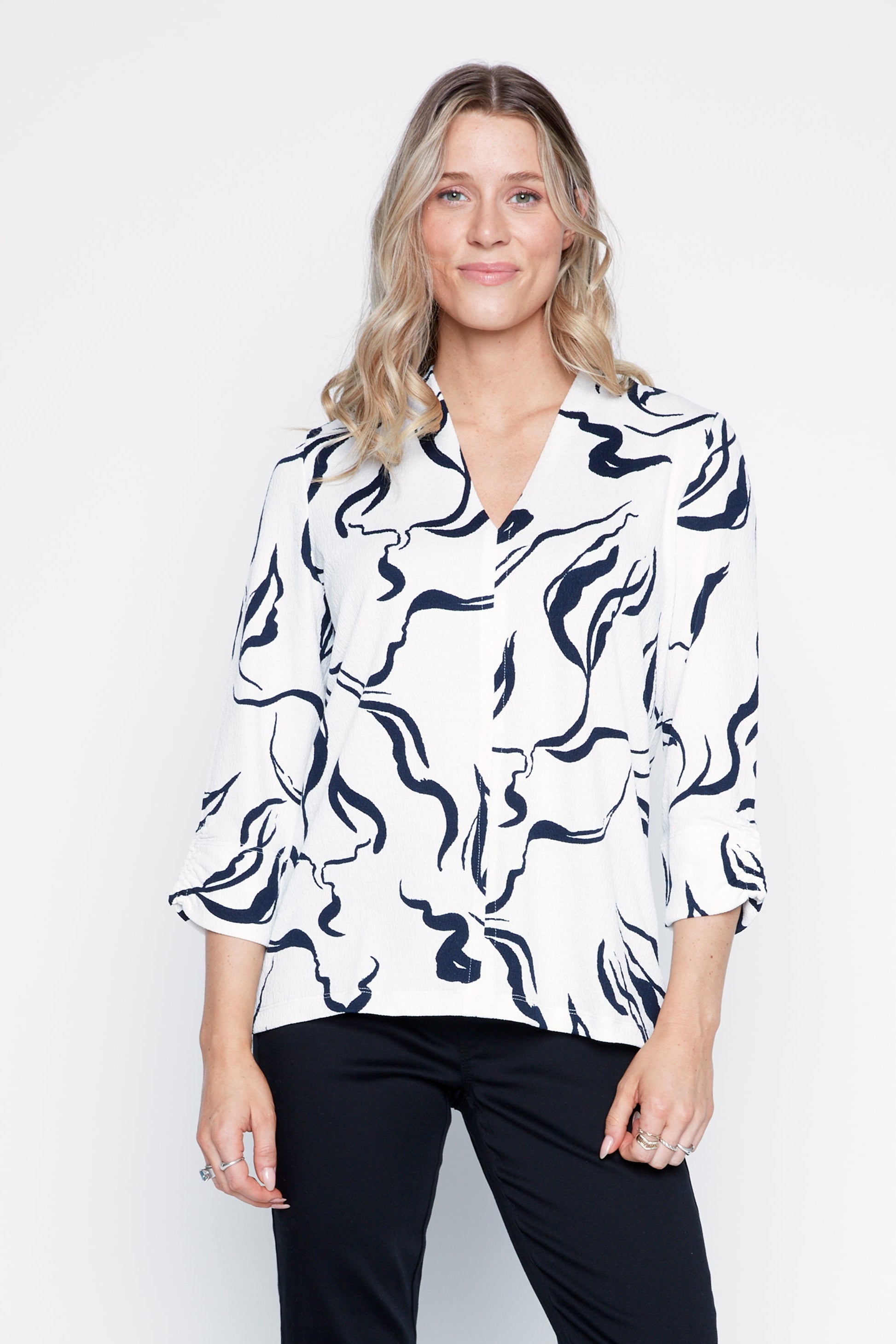 Abstract print top