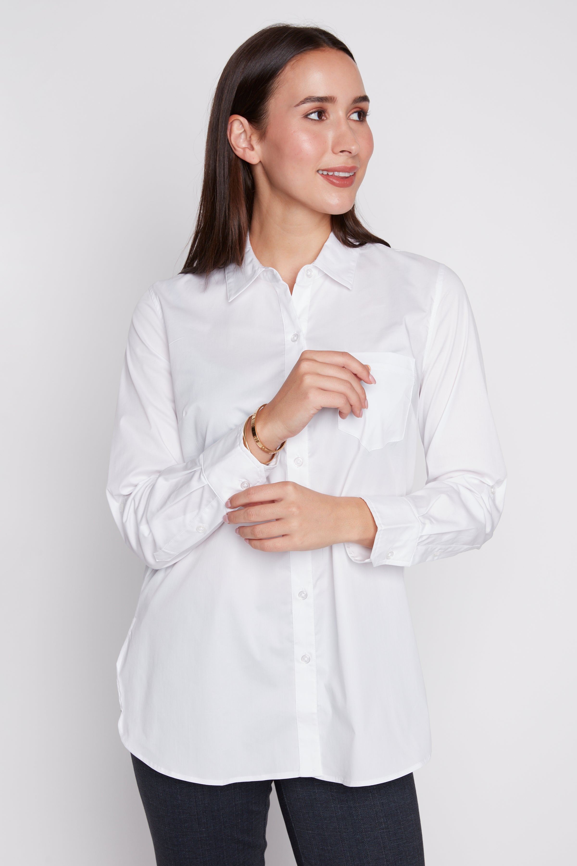 La chemise classique en mélange de coton