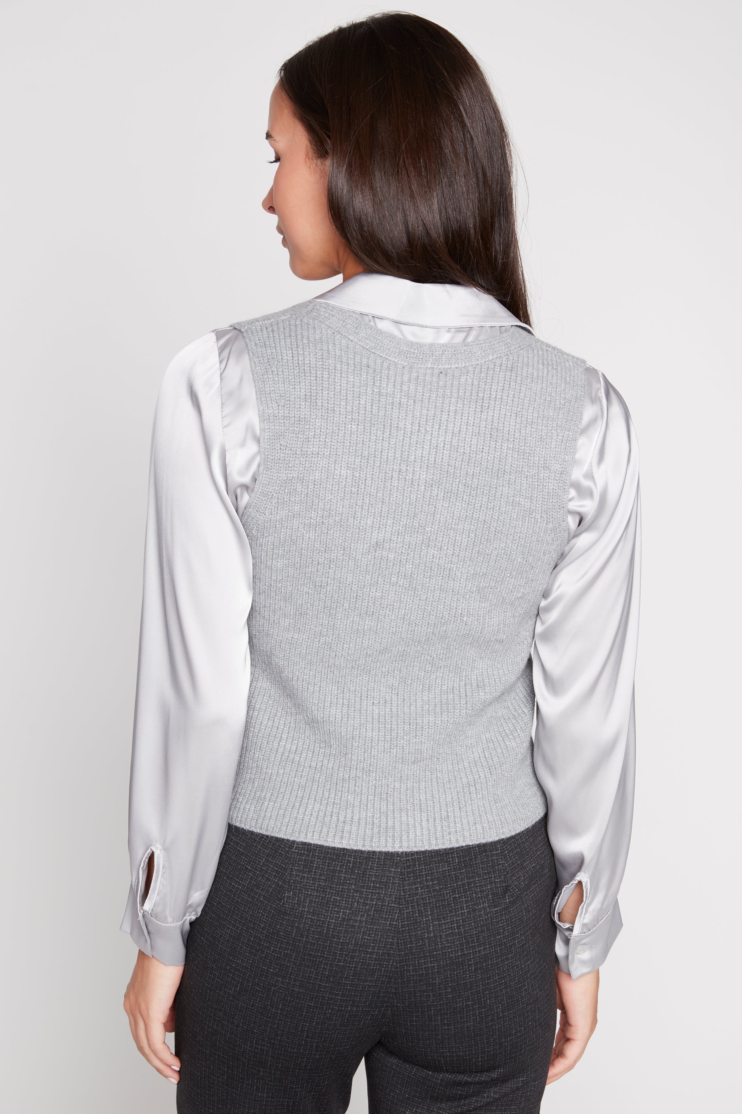 Rib sweater vest