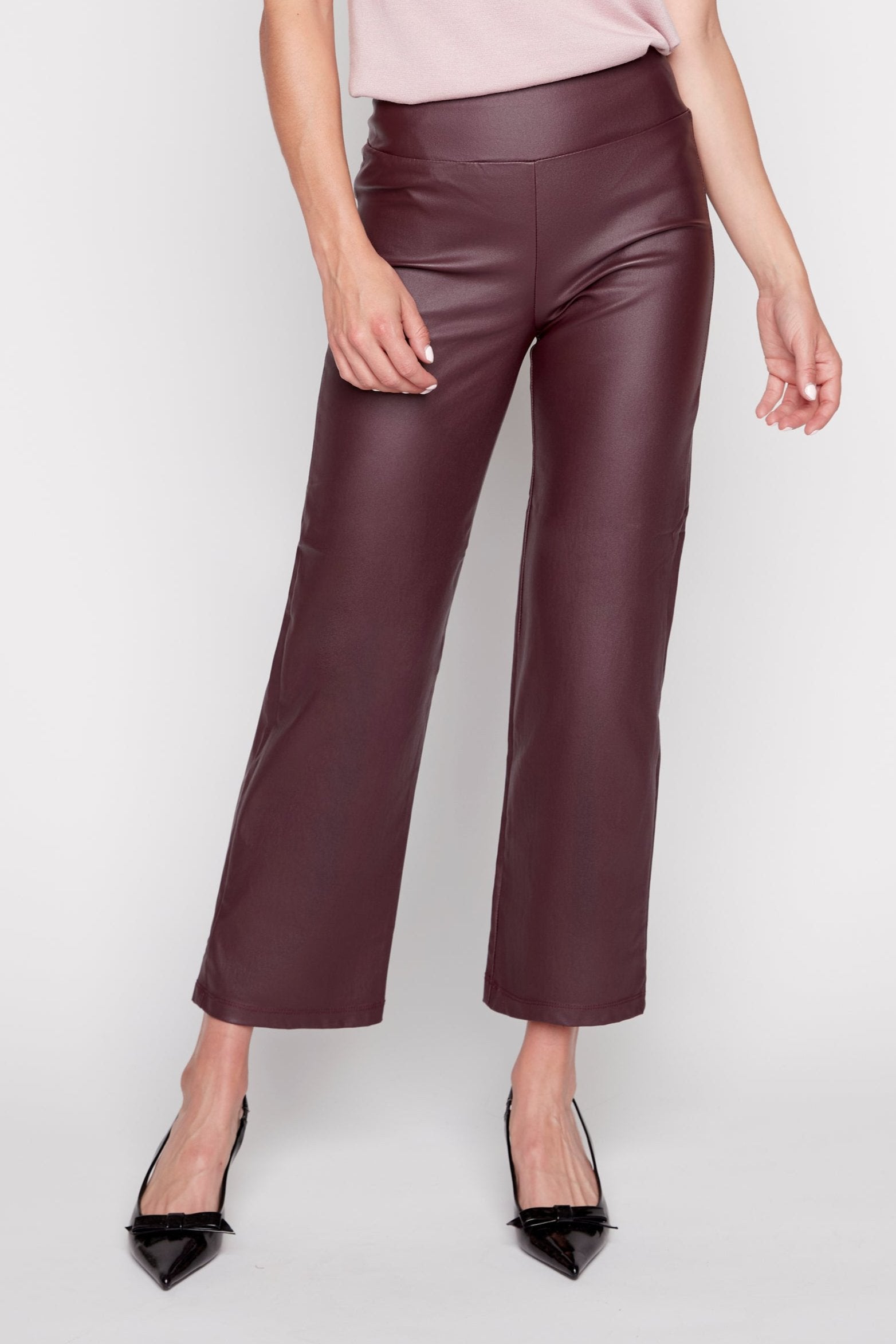 Cropped coated pant