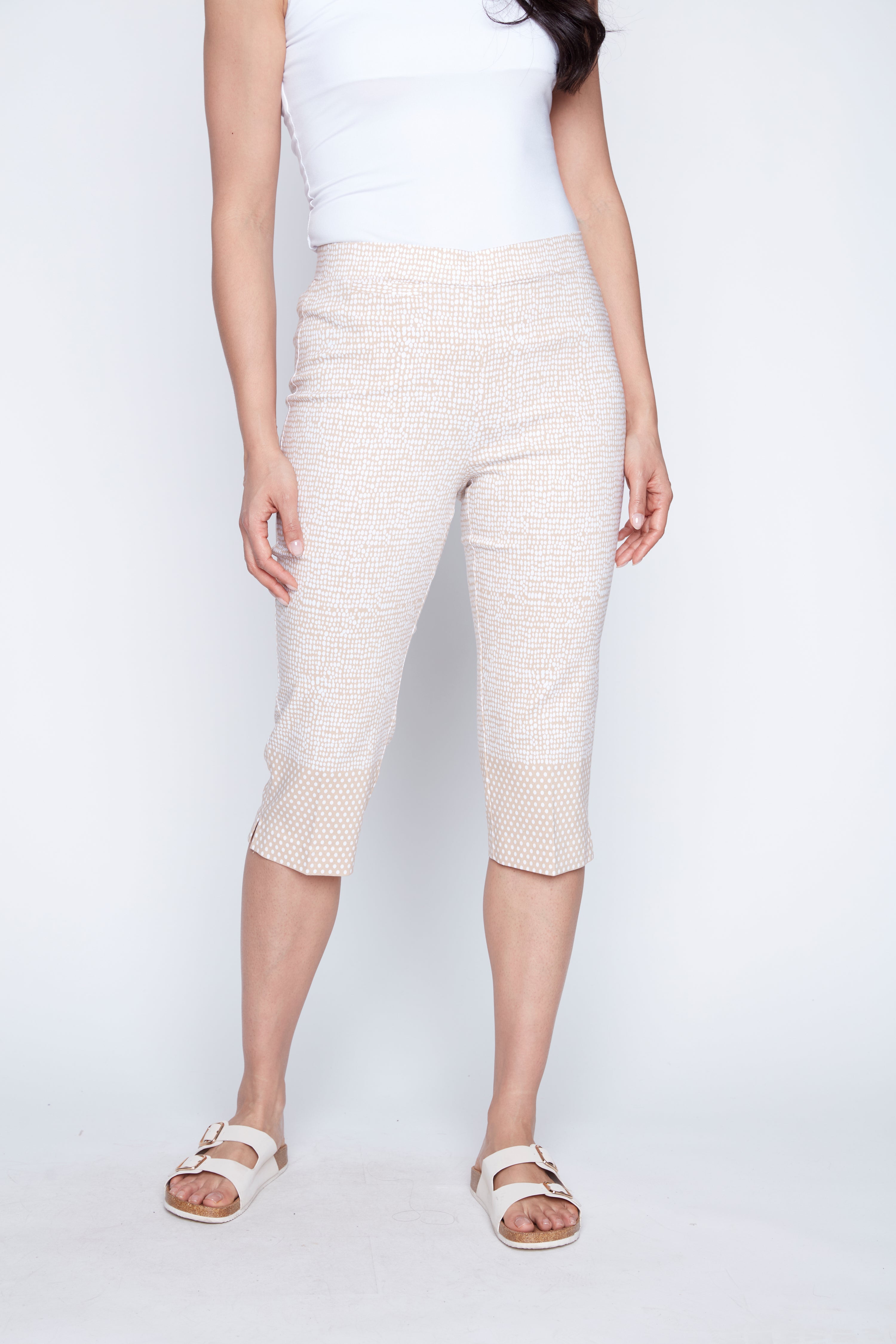 Le capri à imprimé bordé 