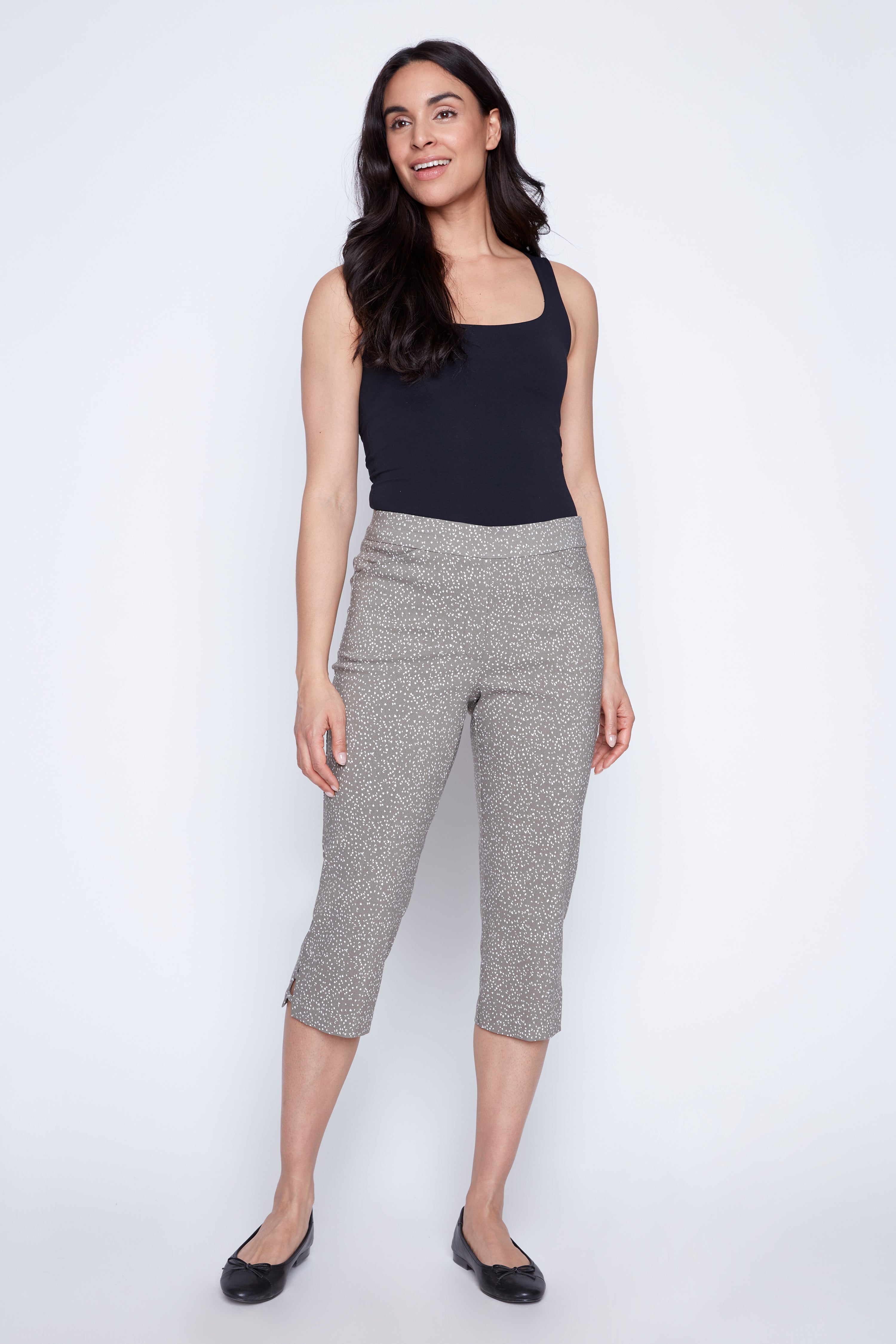 Le capri imprimé à jambes étroite