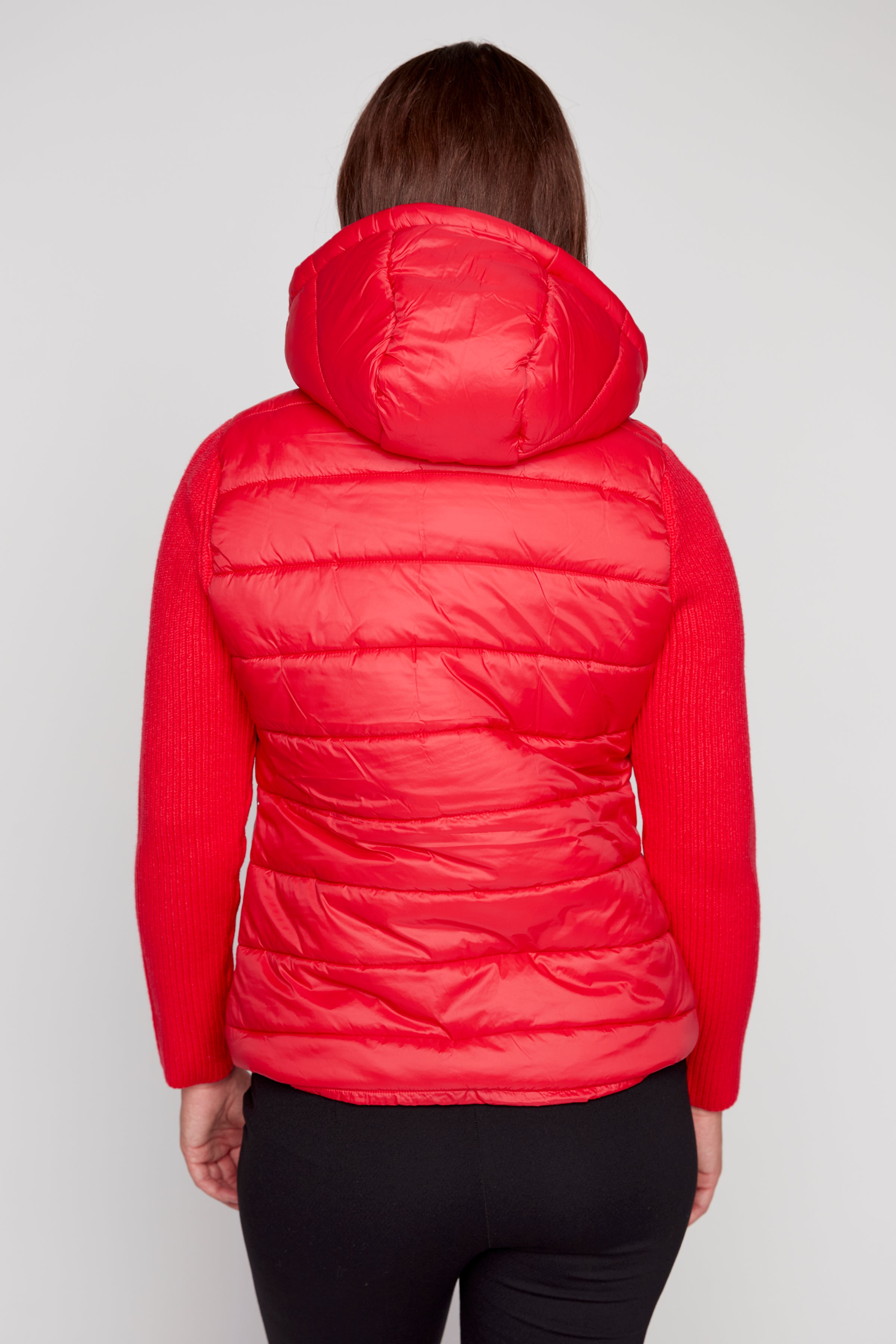 Modal blend quilt jacket with hood