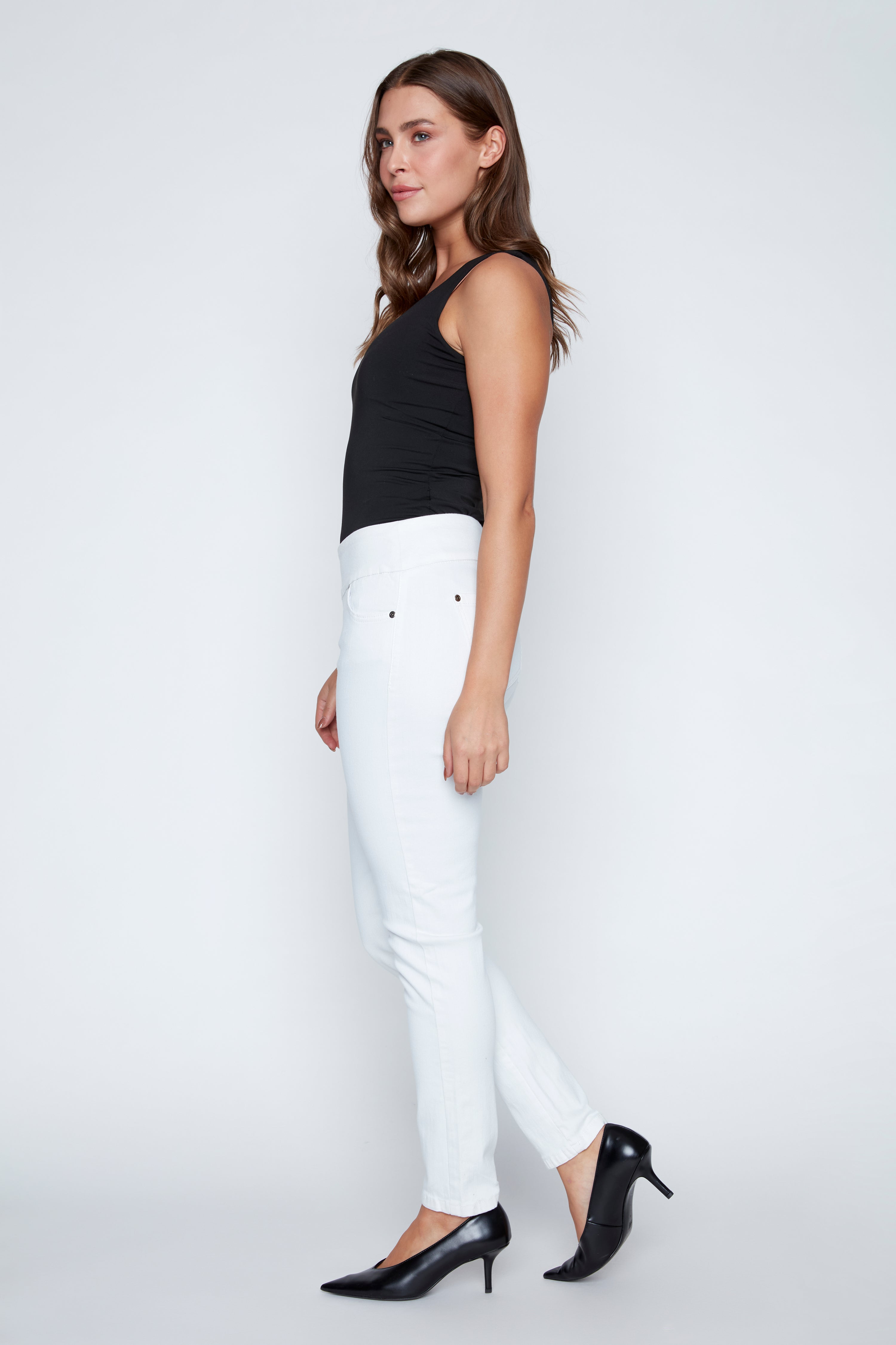 Pull on slim leg pant