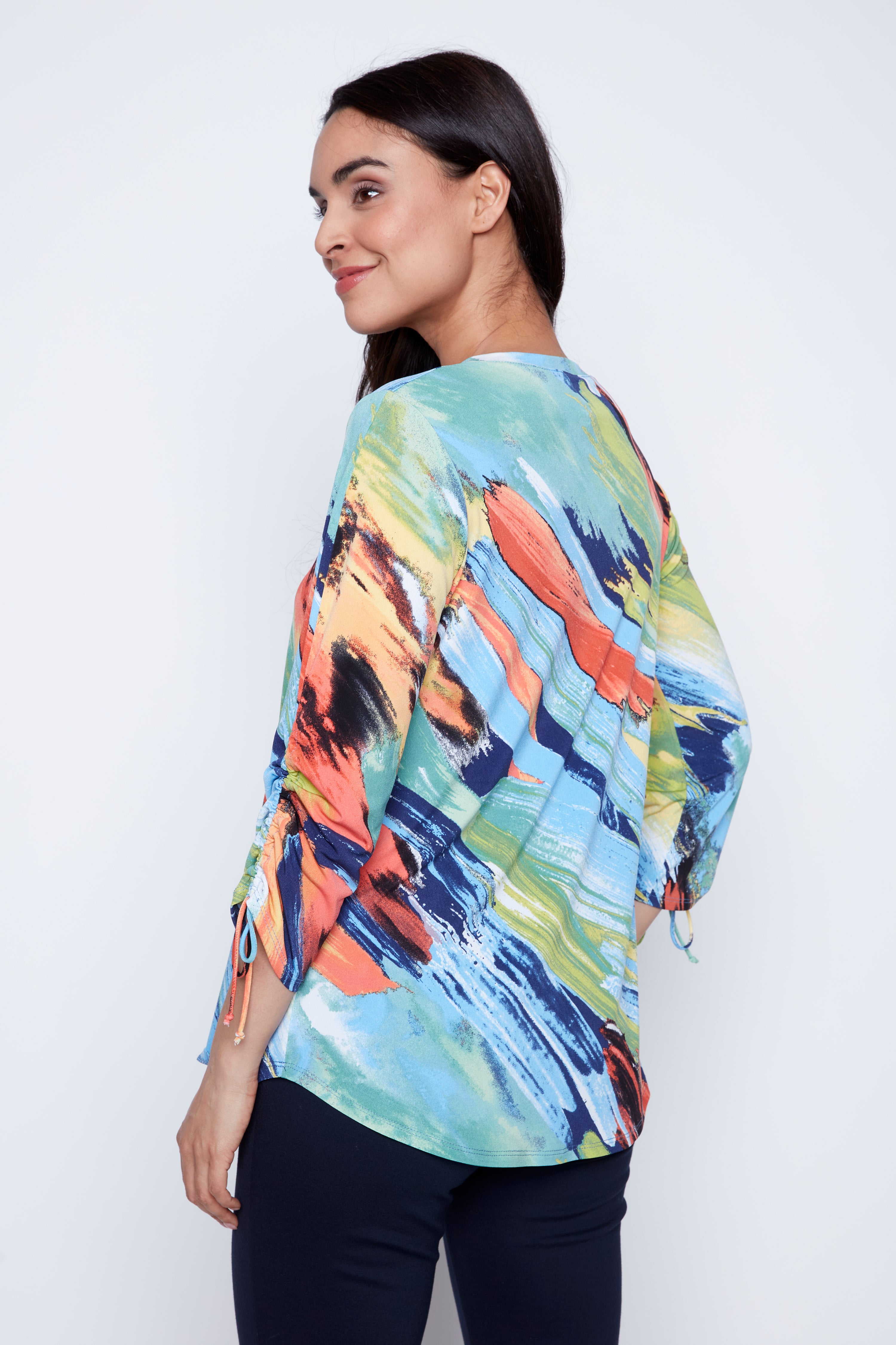 V-neck printed tunic