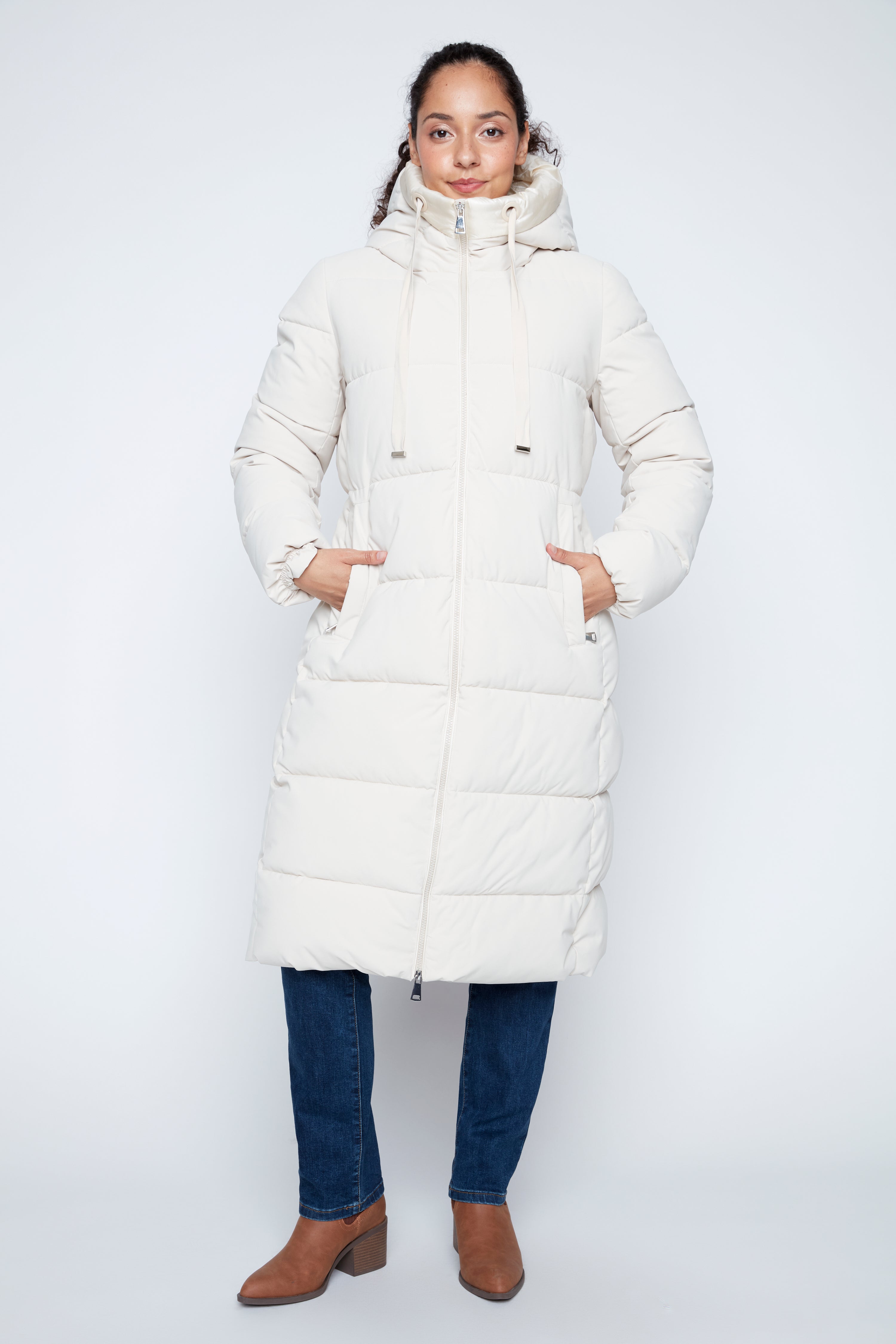 Zara hooded puffer coat