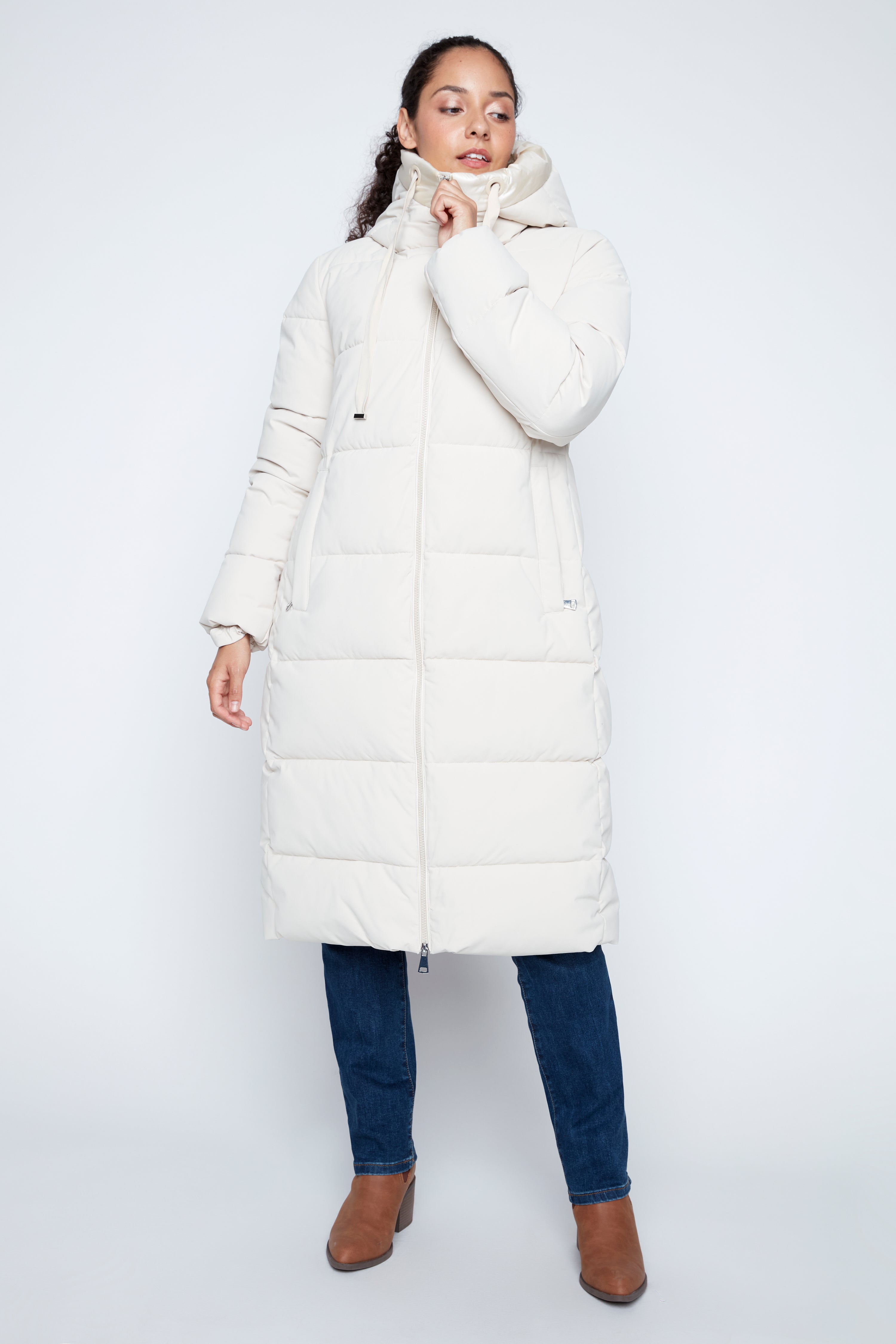 Zara hooded puffer coat