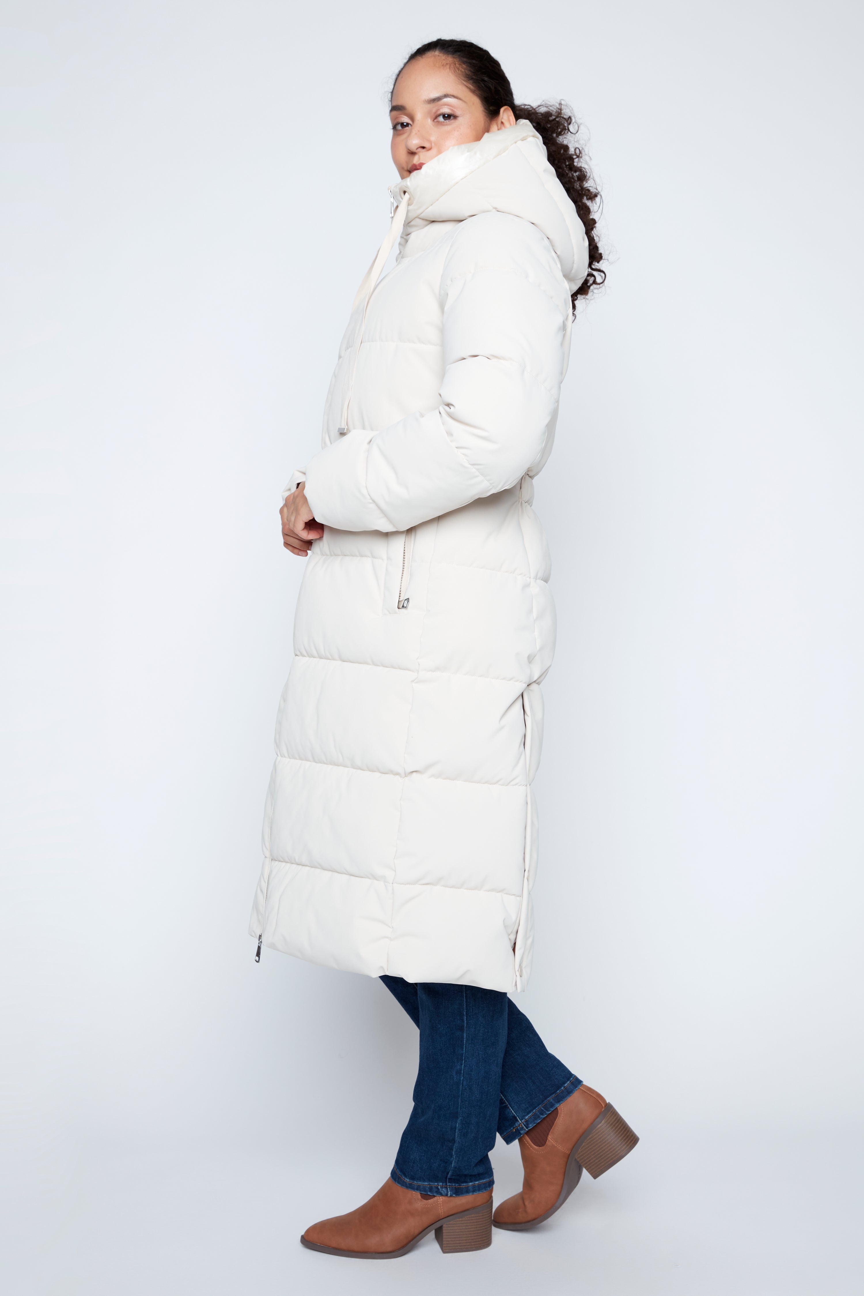 Zara hooded puffer coat