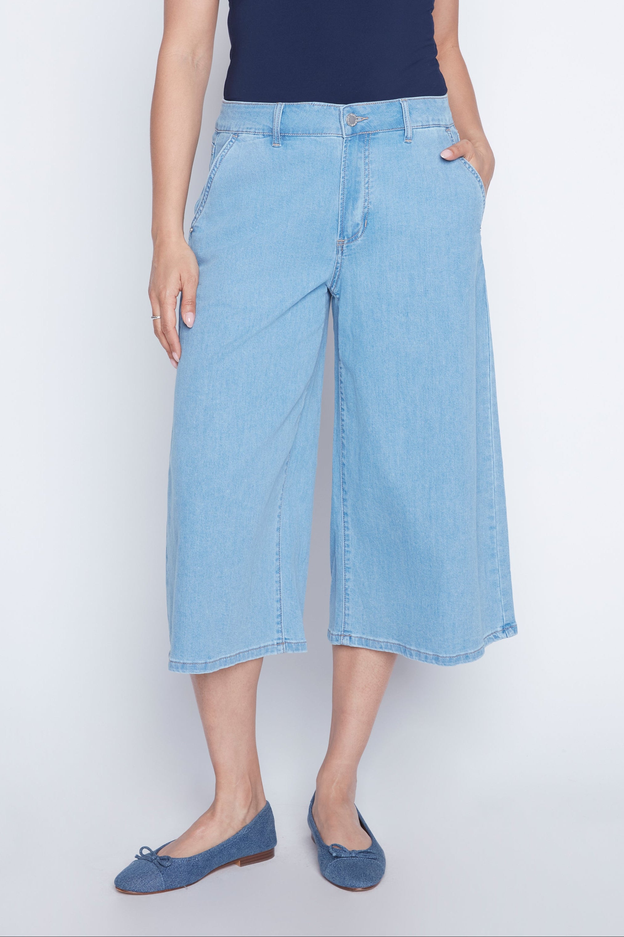 Le jean palazzo extensibles à jambes larges