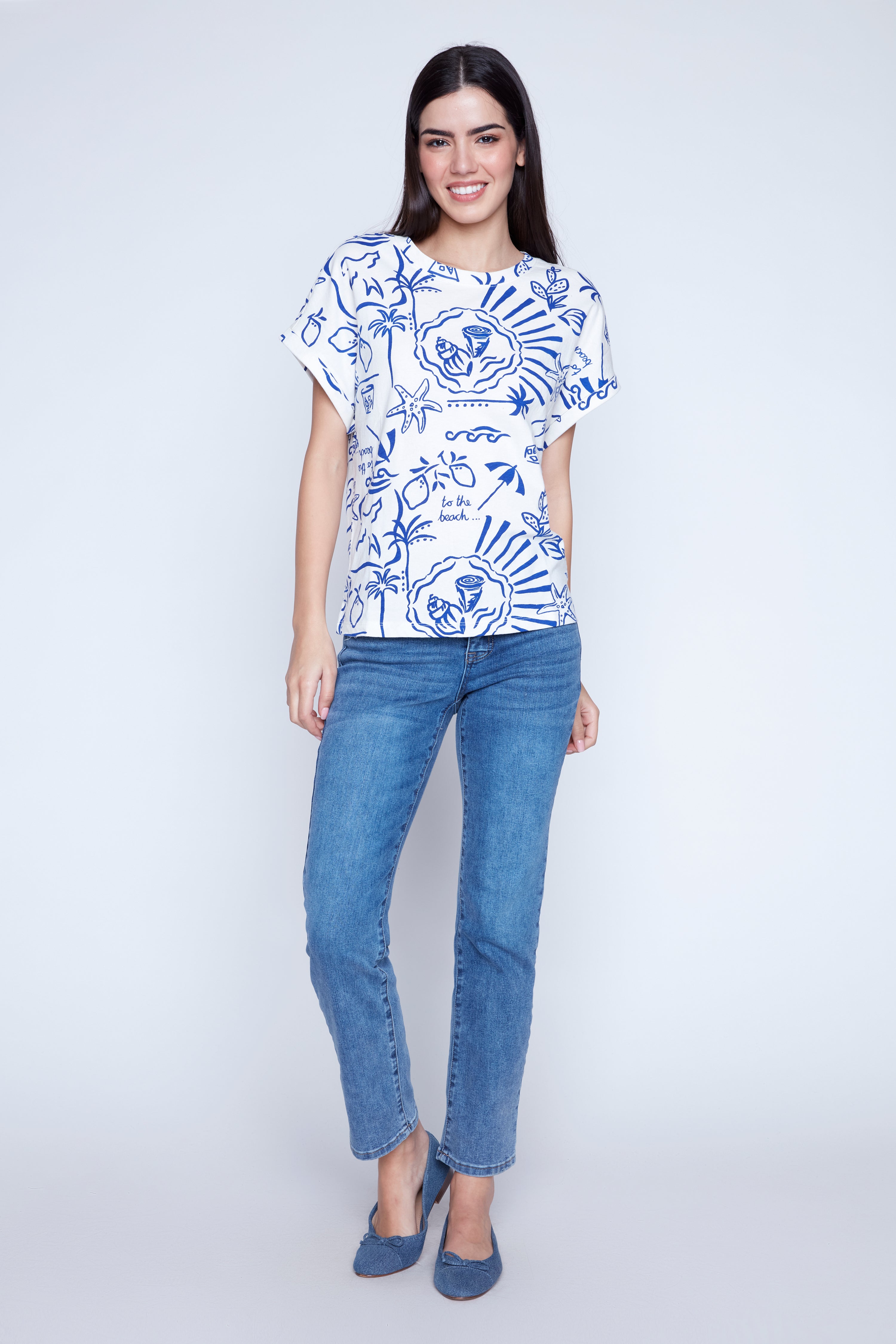 Printed crew neck t-shirt