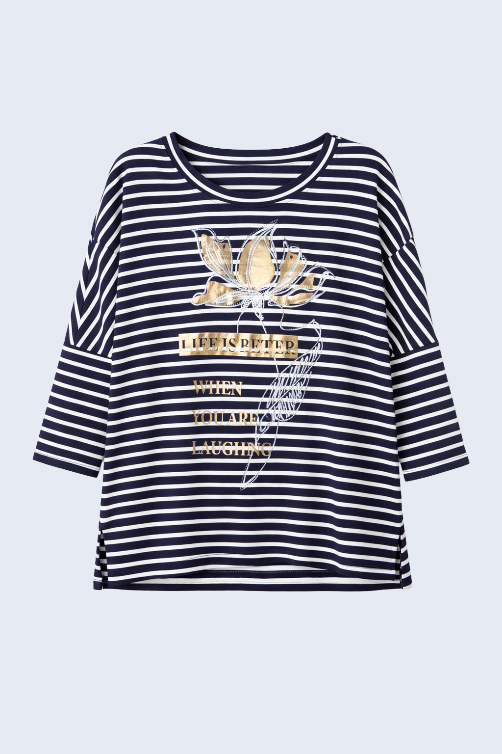 Dolman sleeve stripe top