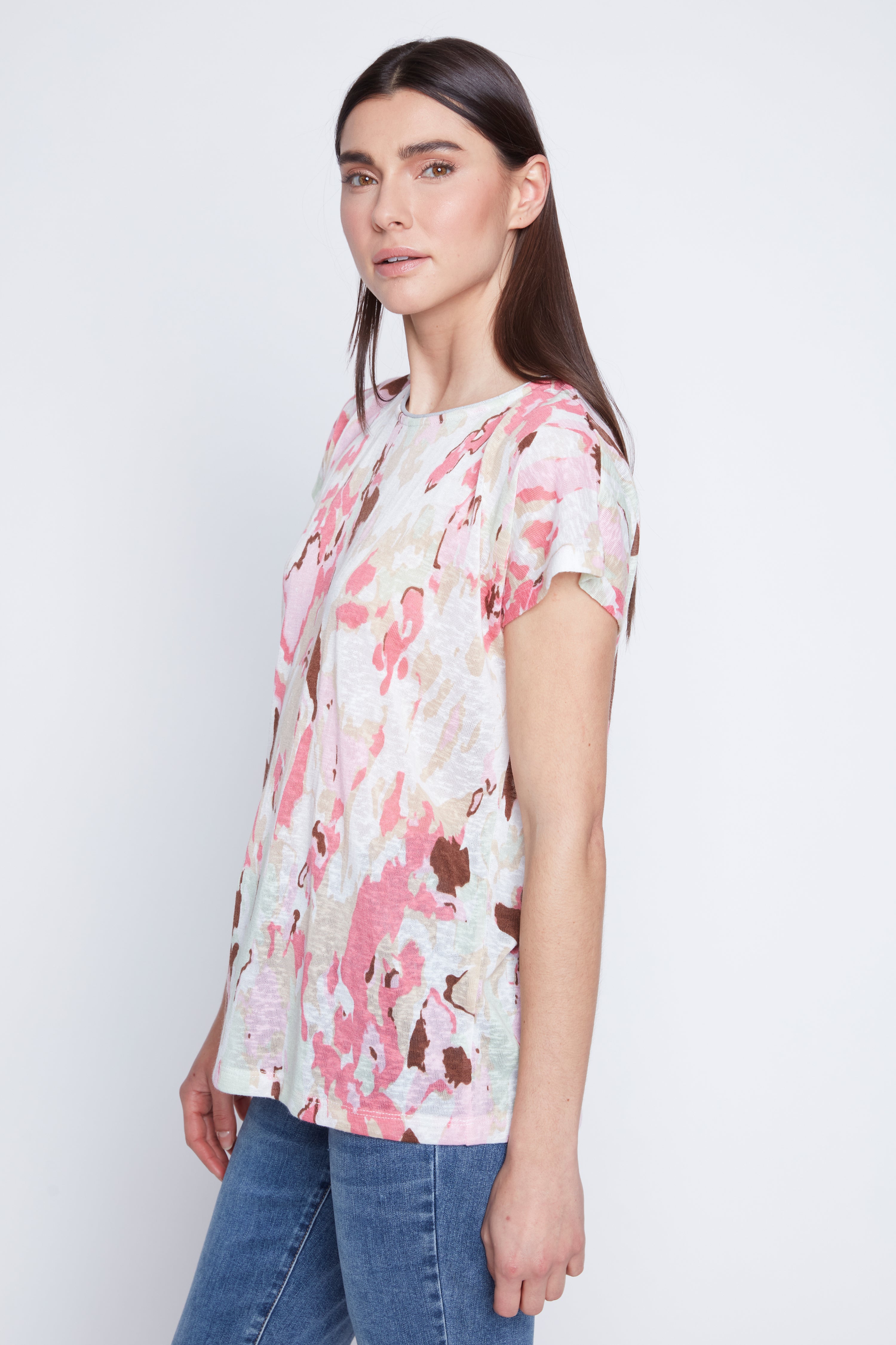 Le haut en maille douce imprimée