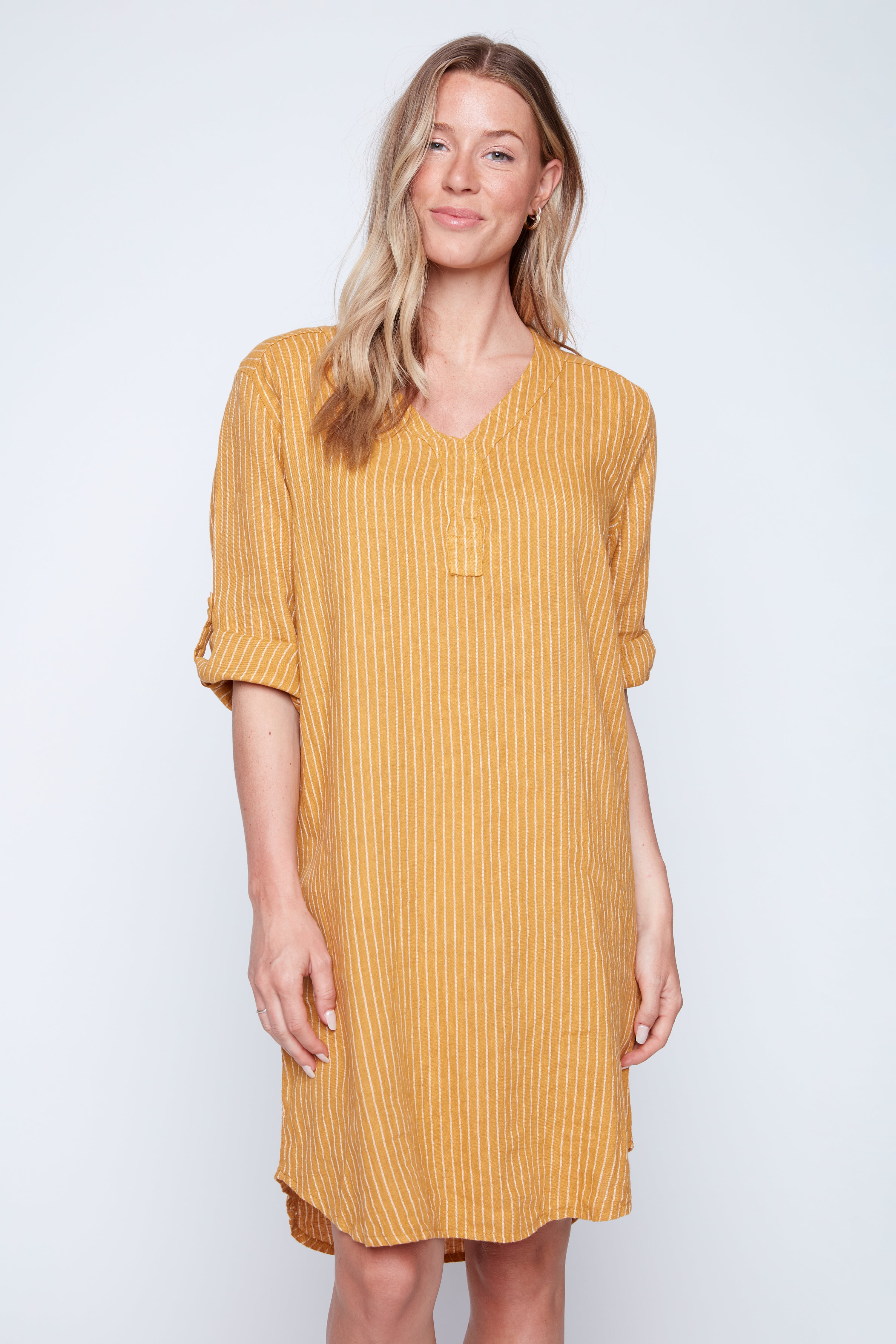 Stripe linen dress