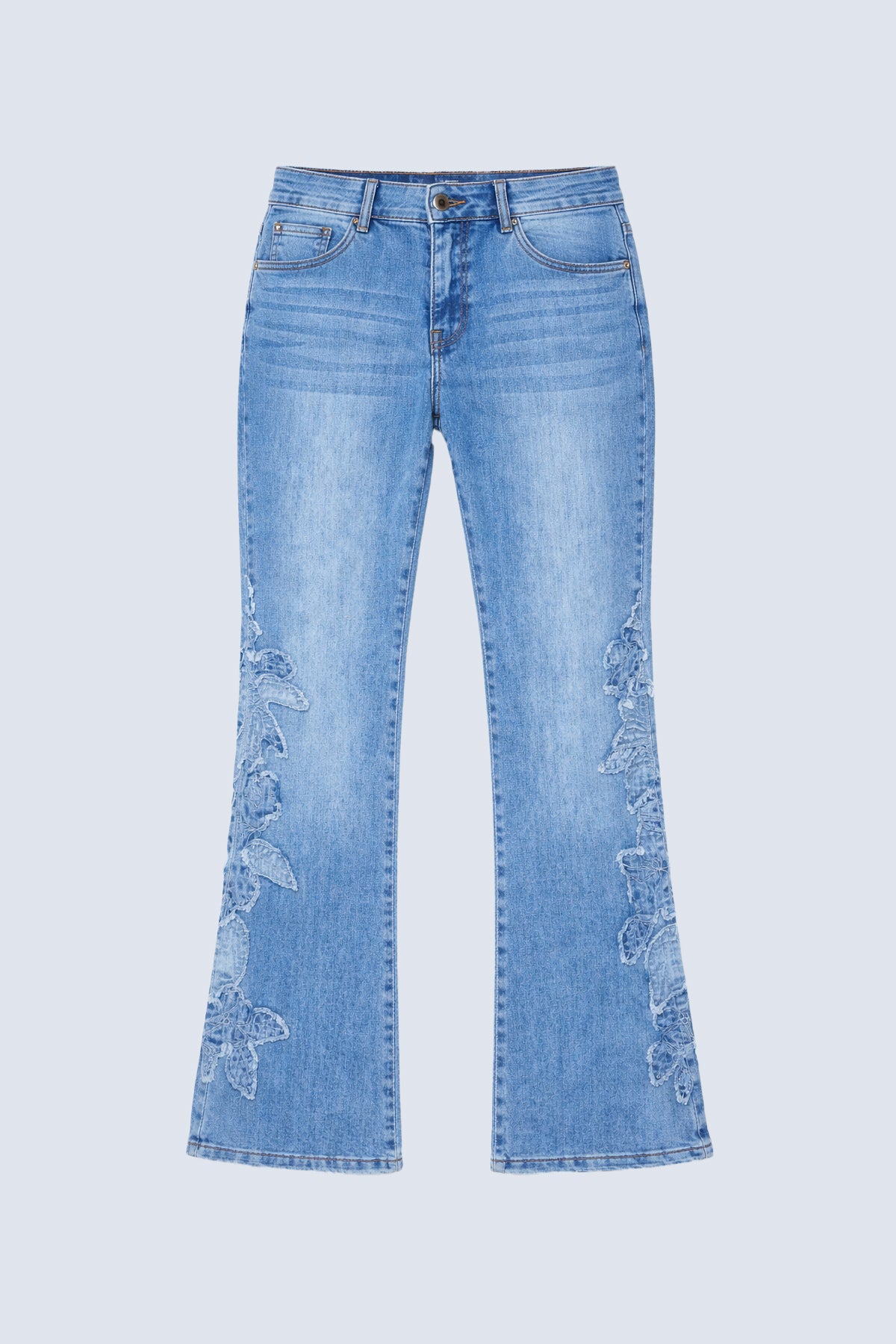 Sophia floral applique jean