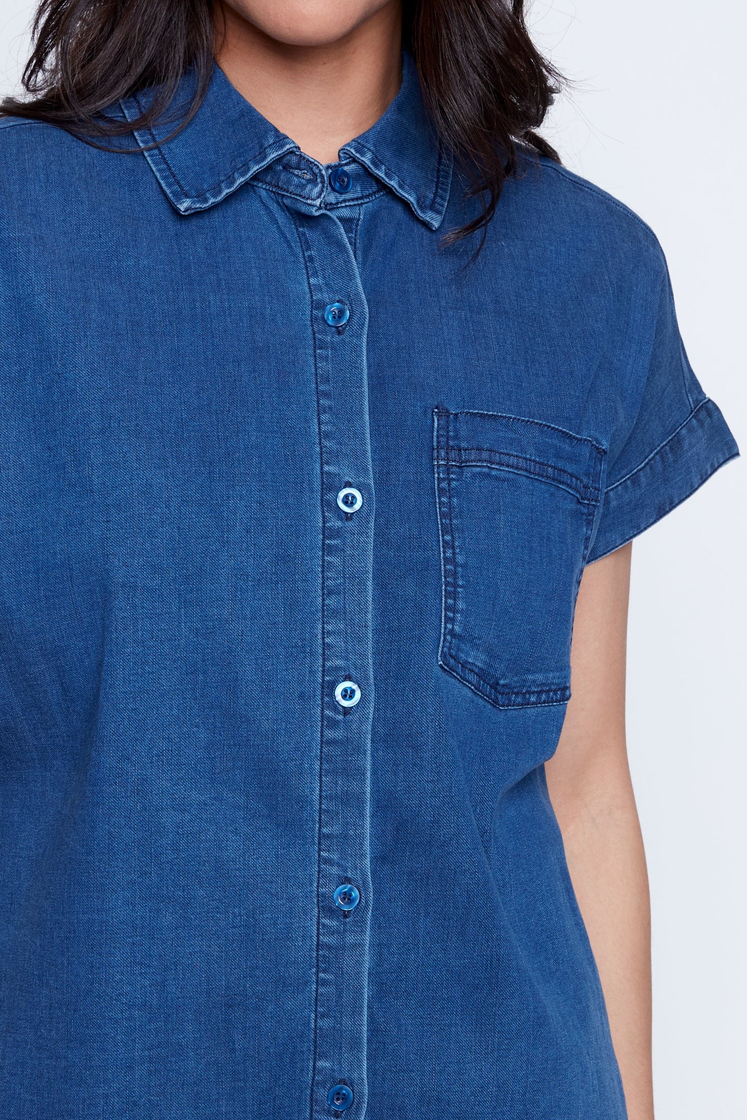 Lyocell button front shirt