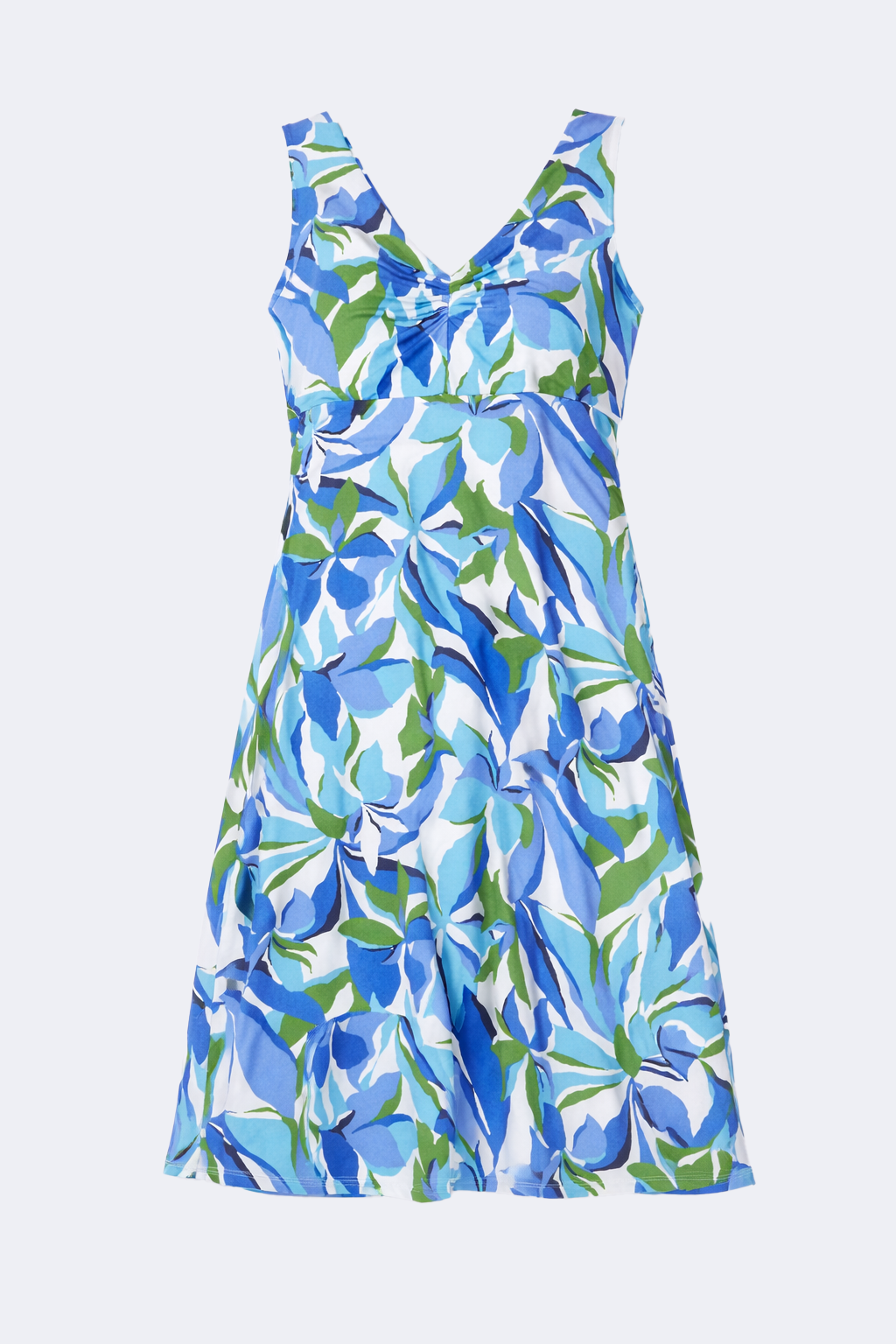 La robe en jersey à imprimé feuilles