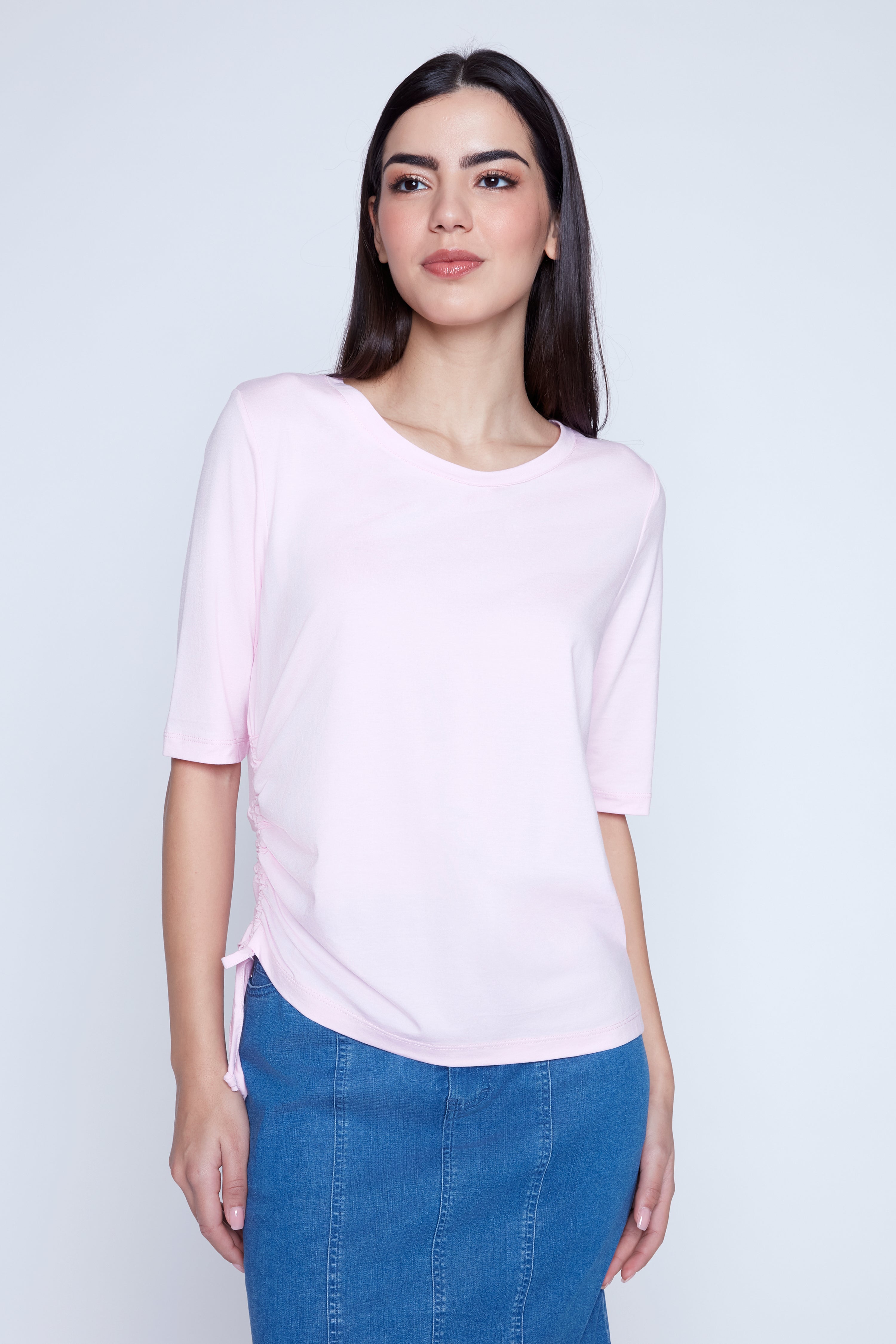 Shirring detail bamboo top