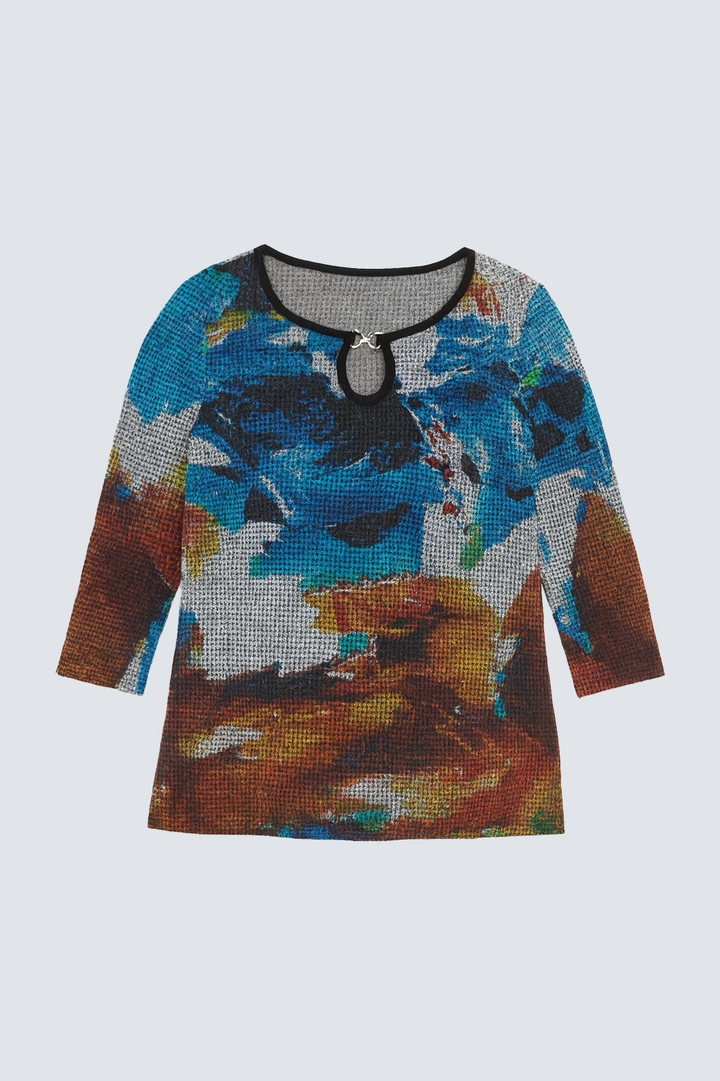 Printed top with buckle detail