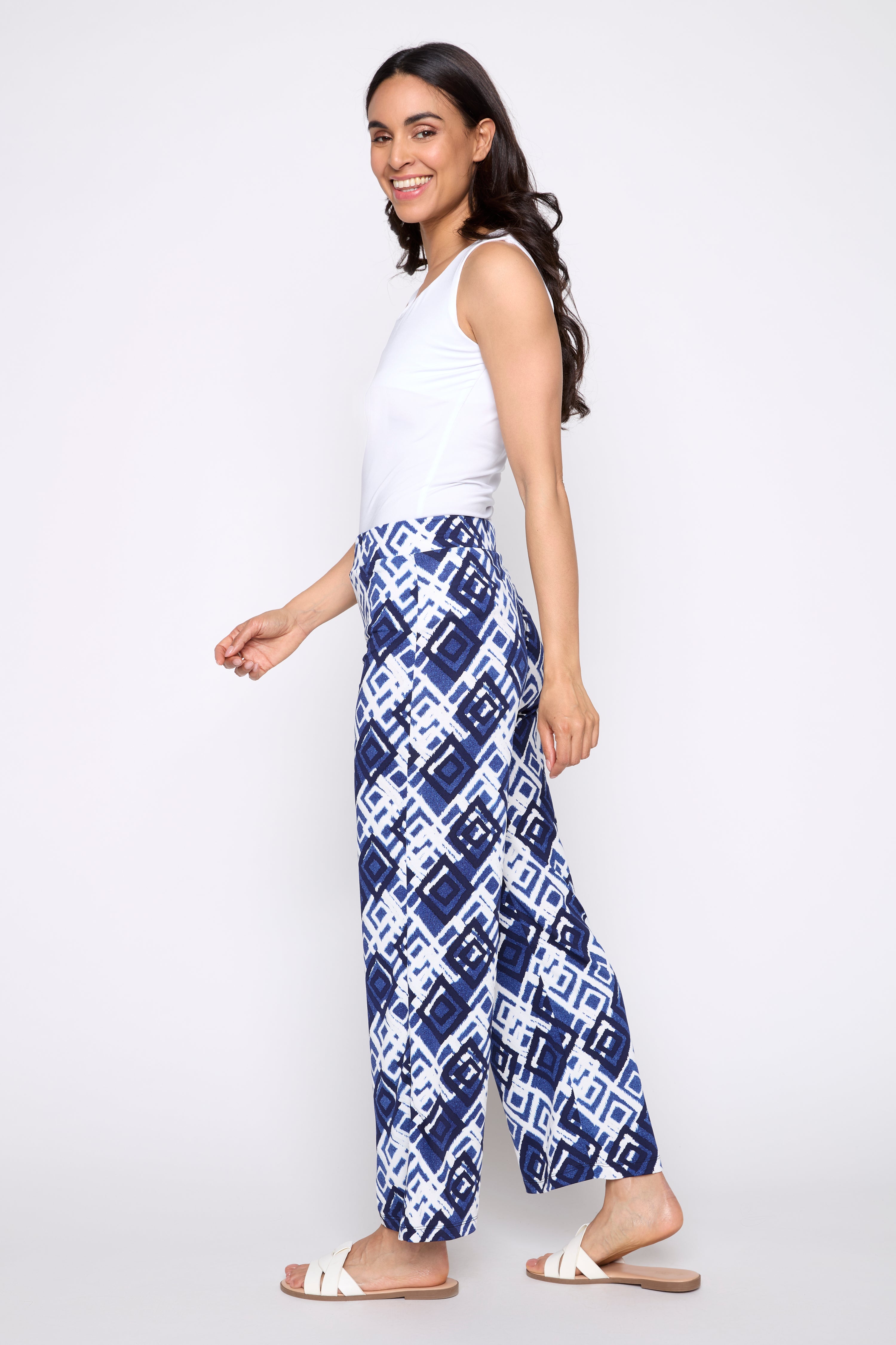 Le pantalon imprimé à jambes larges 