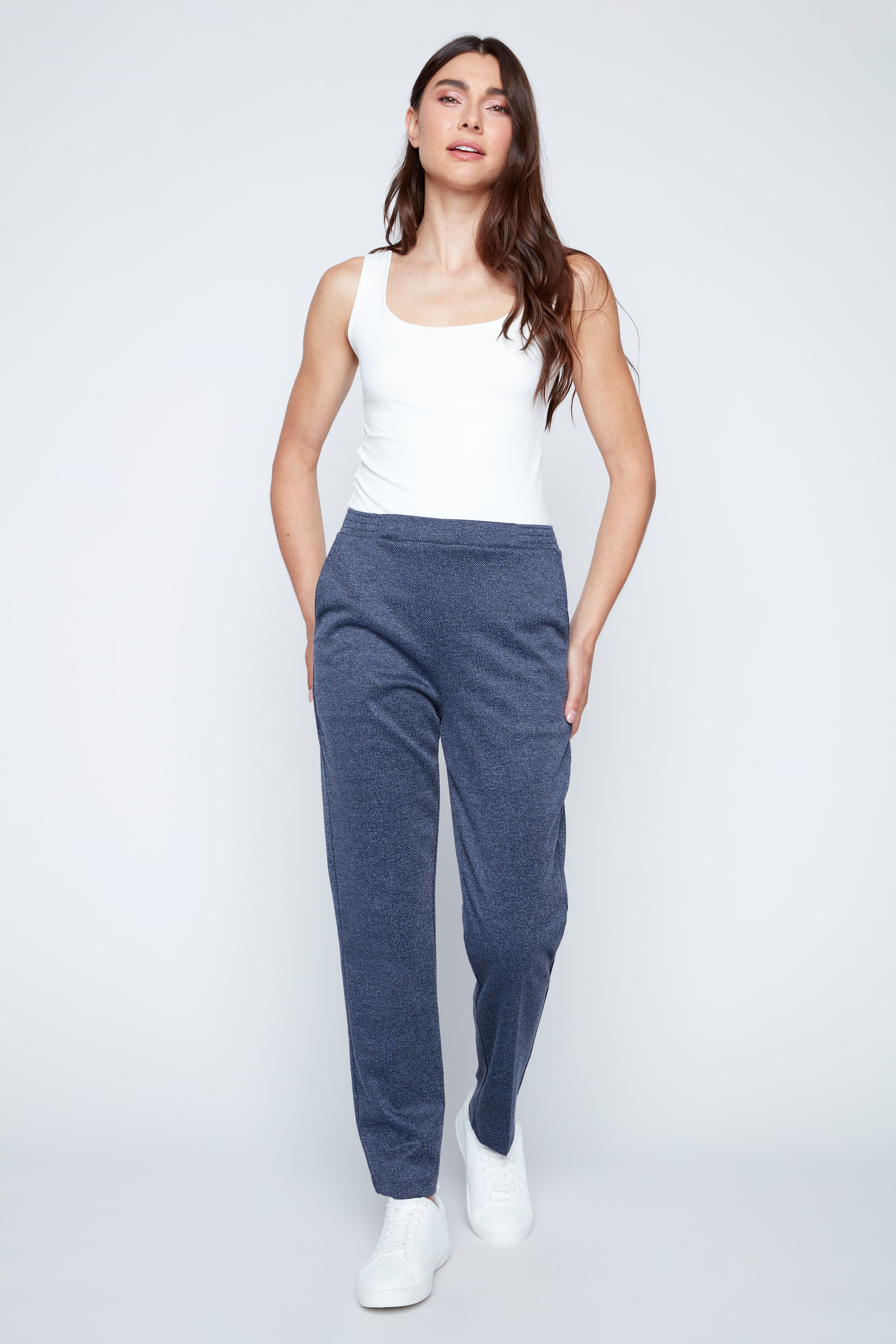 Straight leg double knit pant