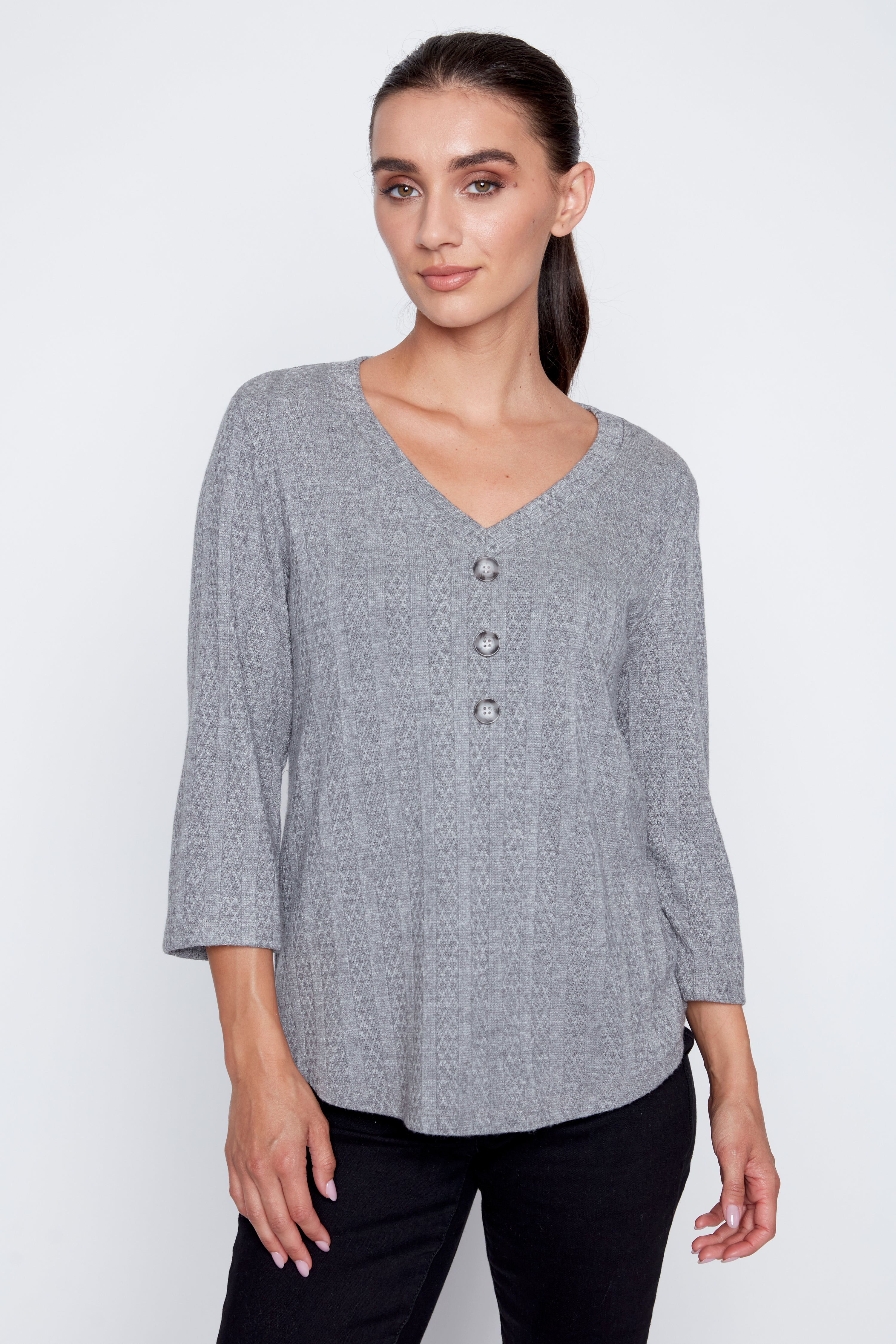 Le haut en maille jacquard
