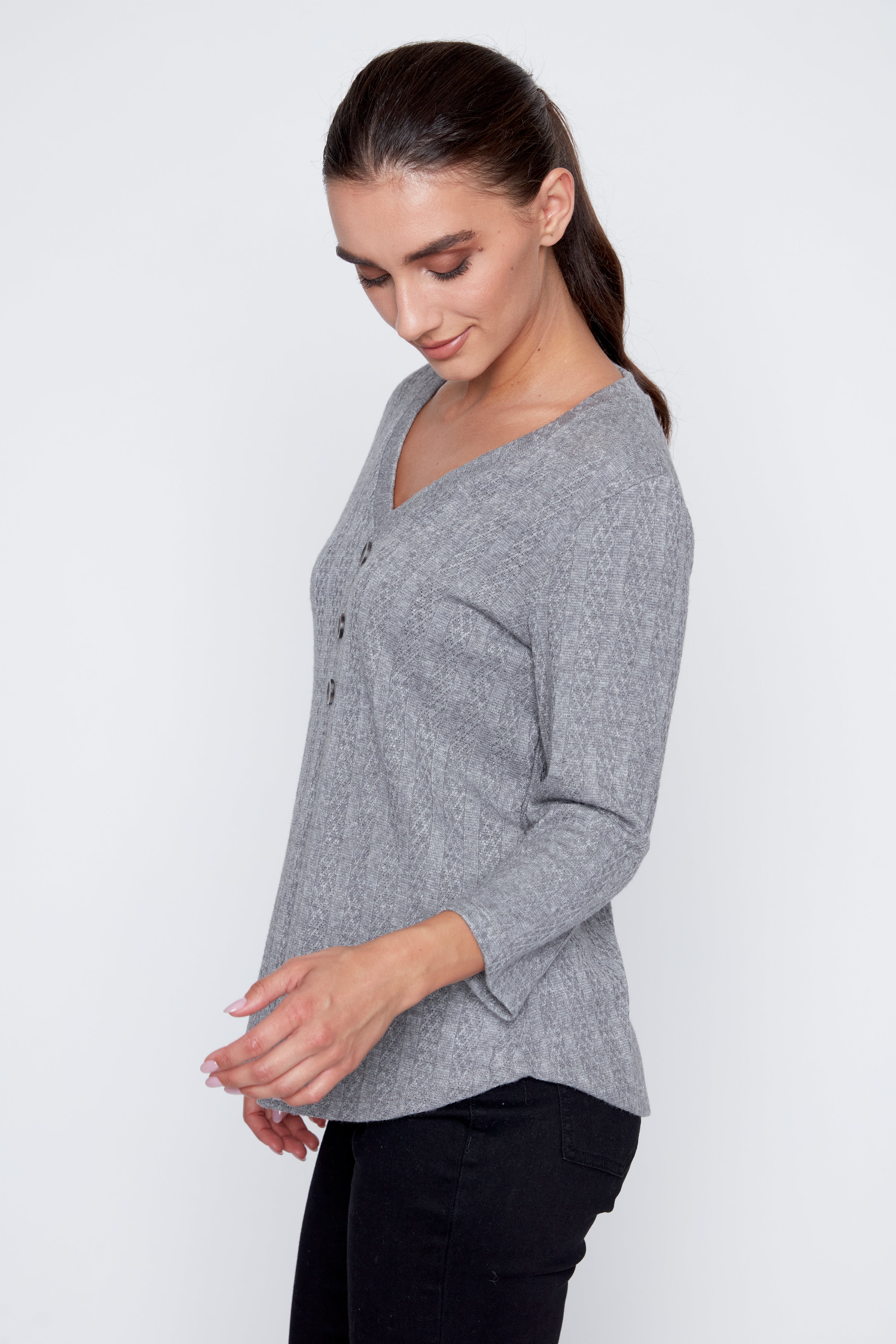 Le haut en maille jacquard