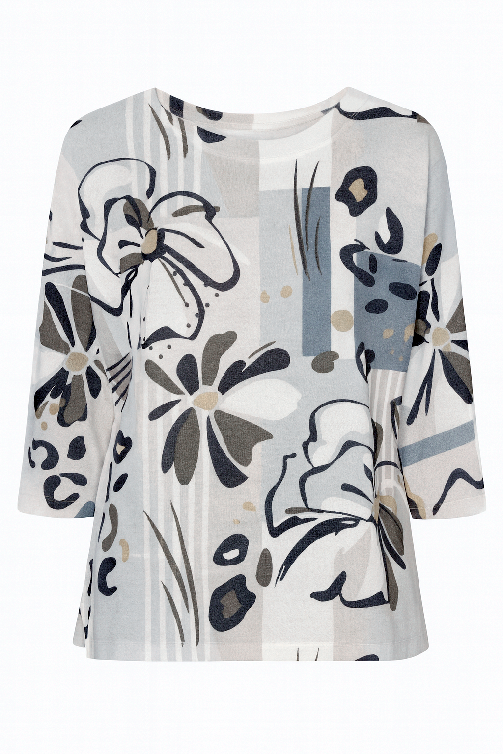 Abstract floral print top