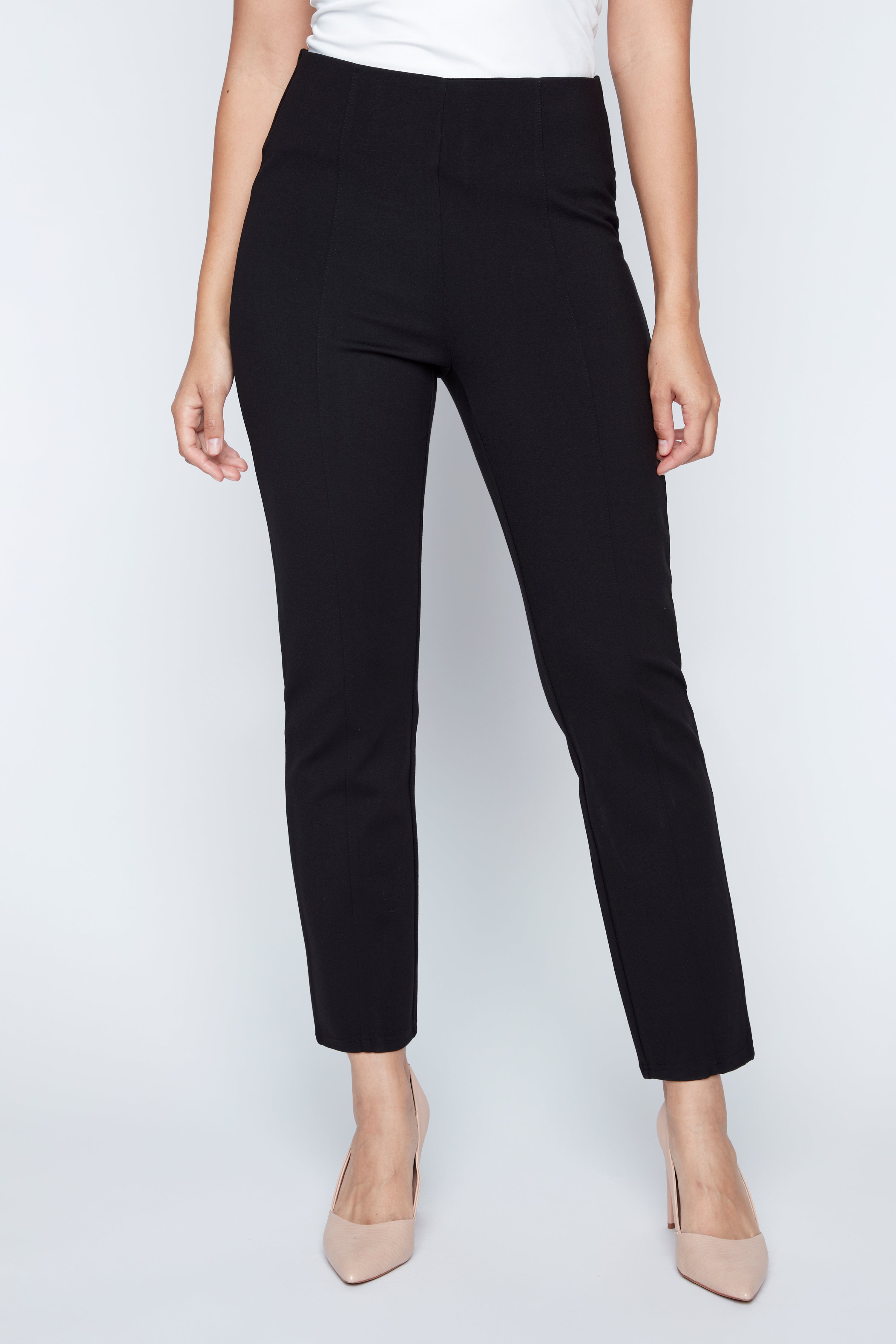 Solid pull on pant
