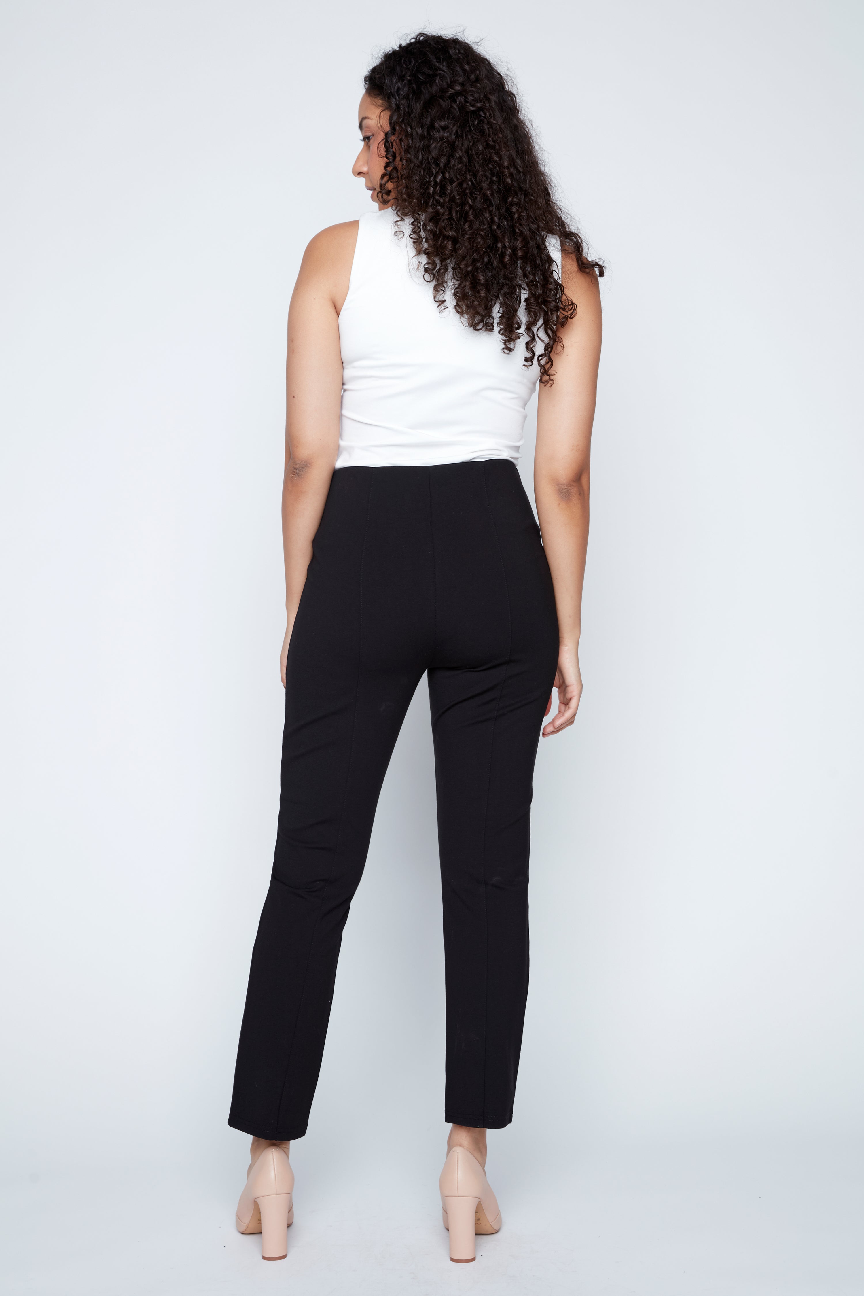 Solid pull on pant
