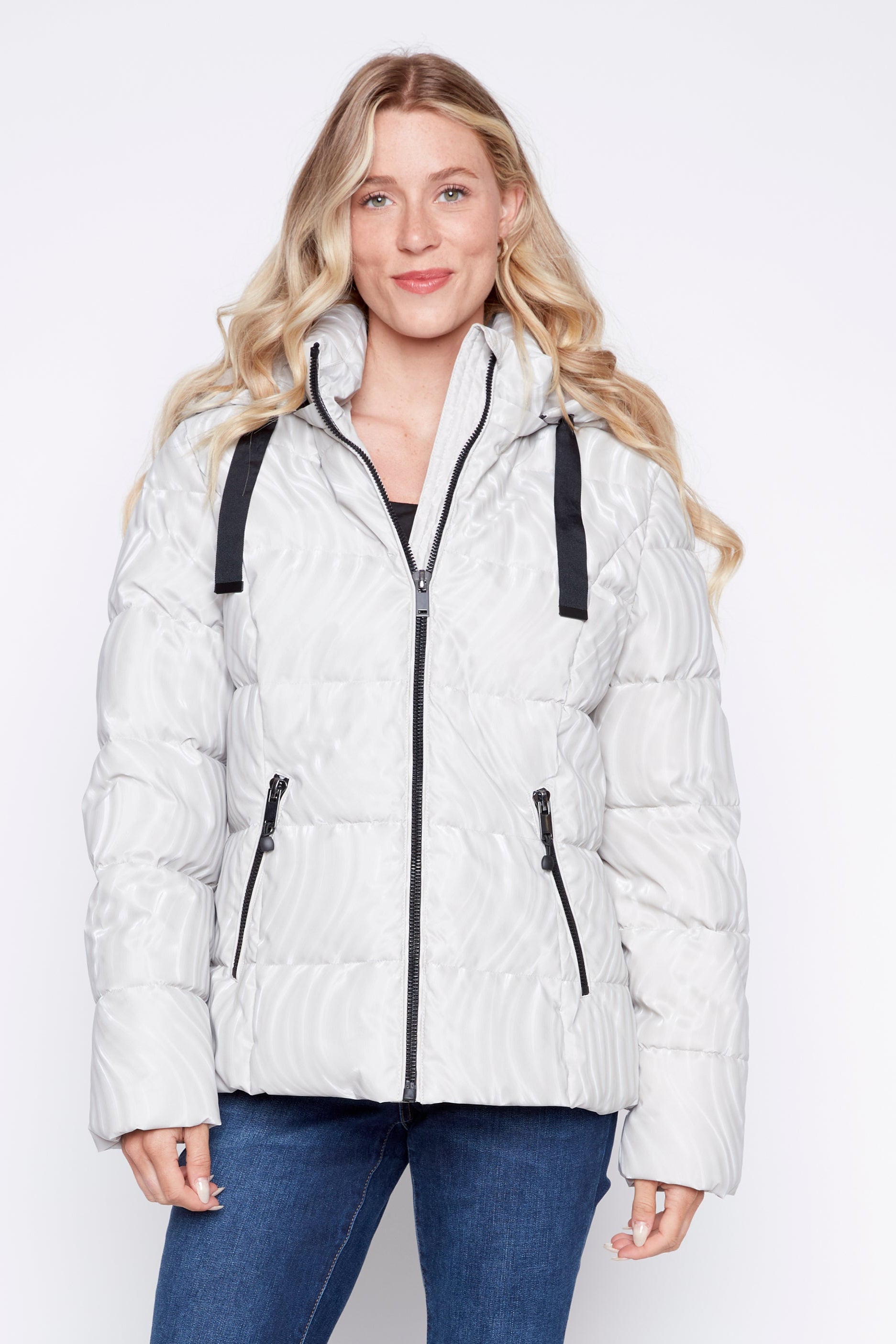 Abstract print polyfill jacket