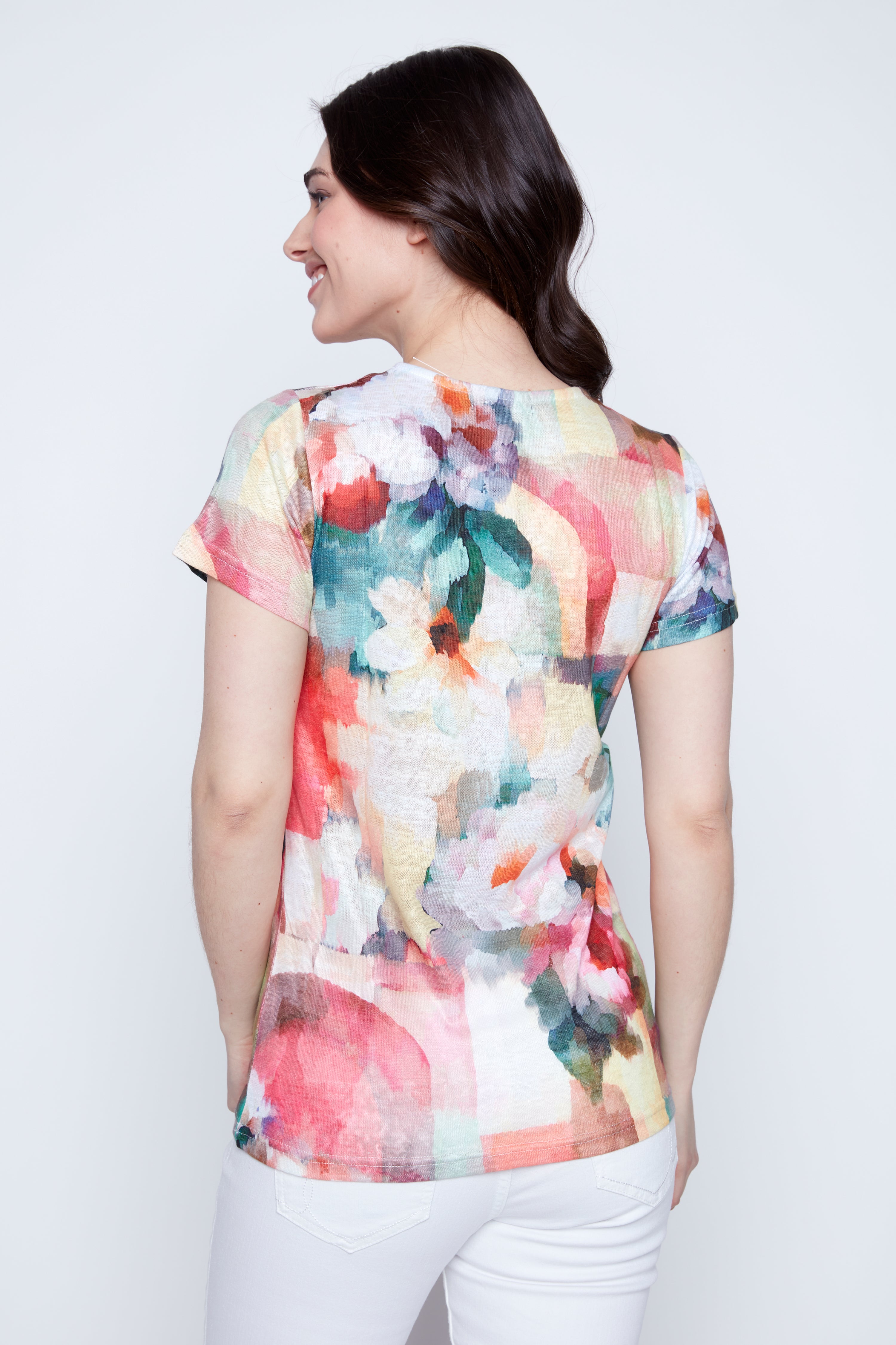 Muted floral print top