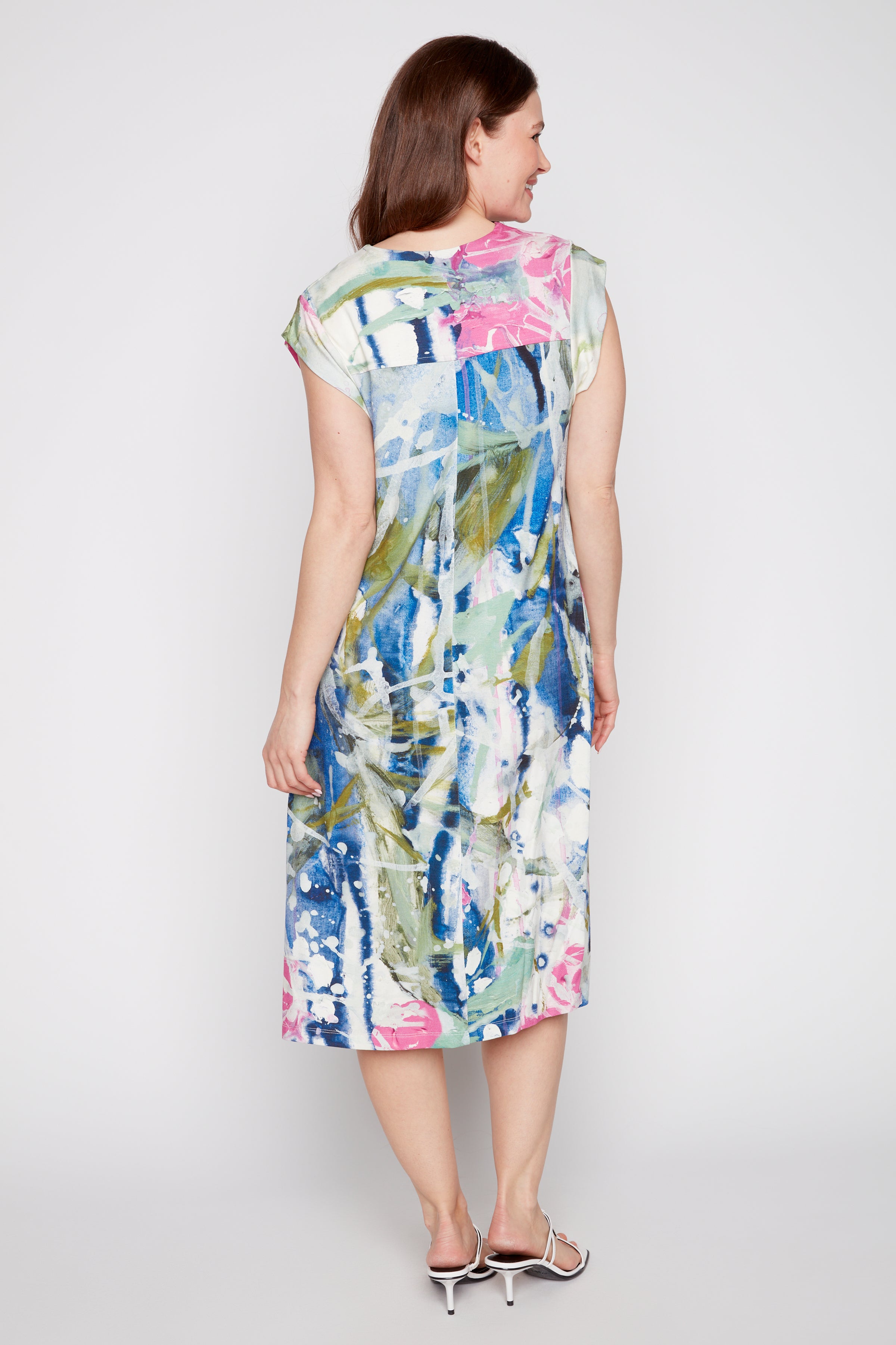 Floral design bamboo dress