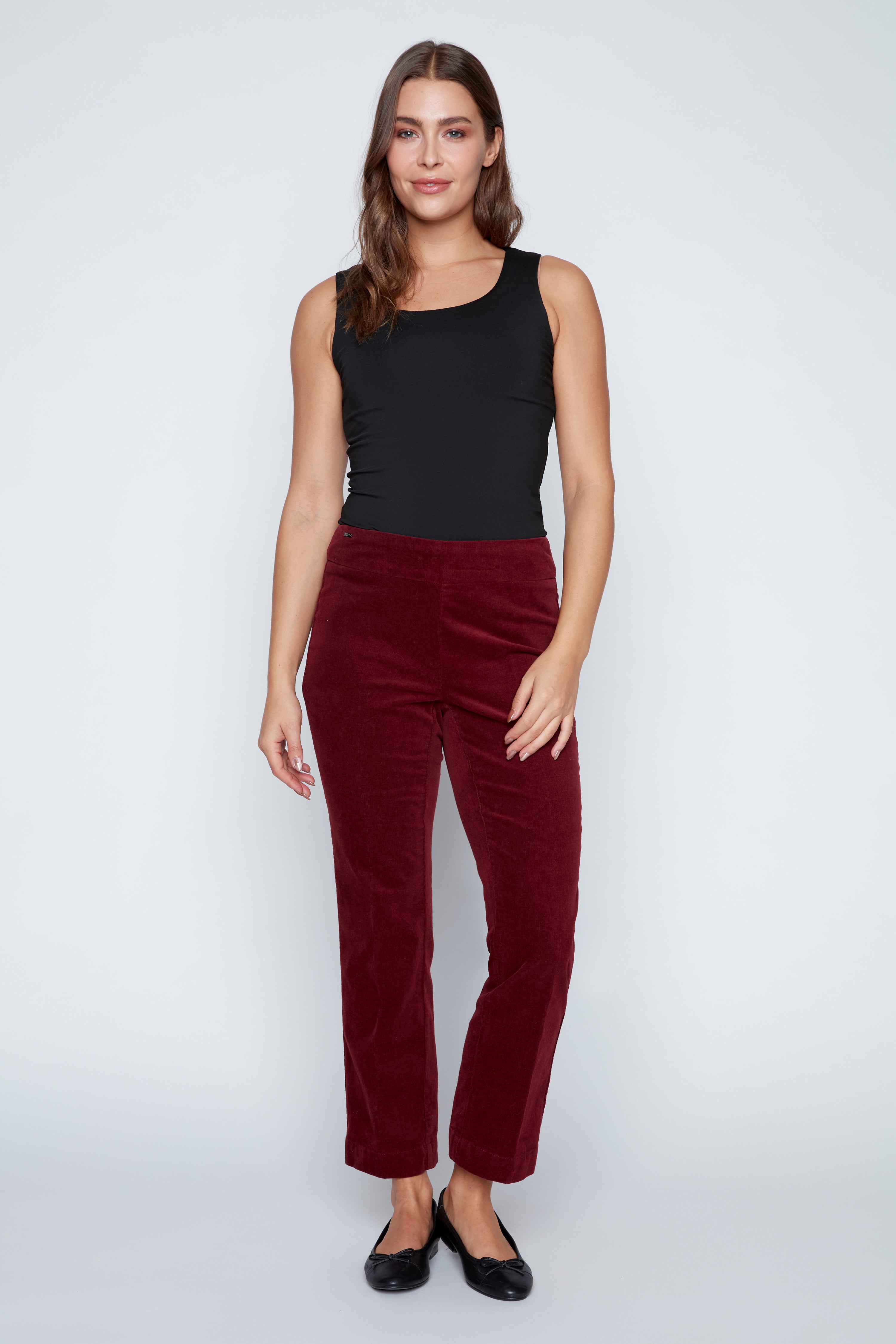 Slim leg corduroy ankle pant