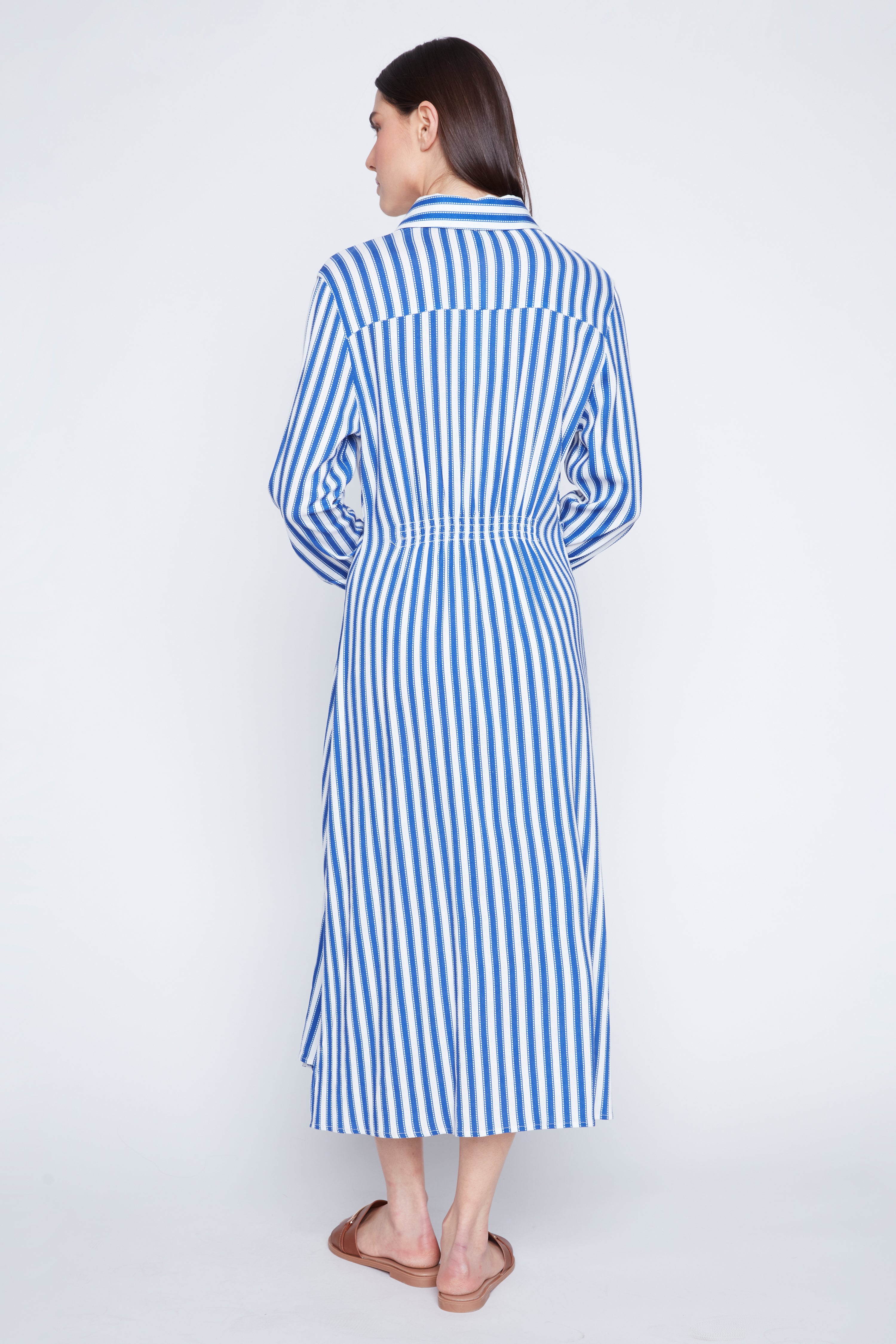 Stripe wrap dress
