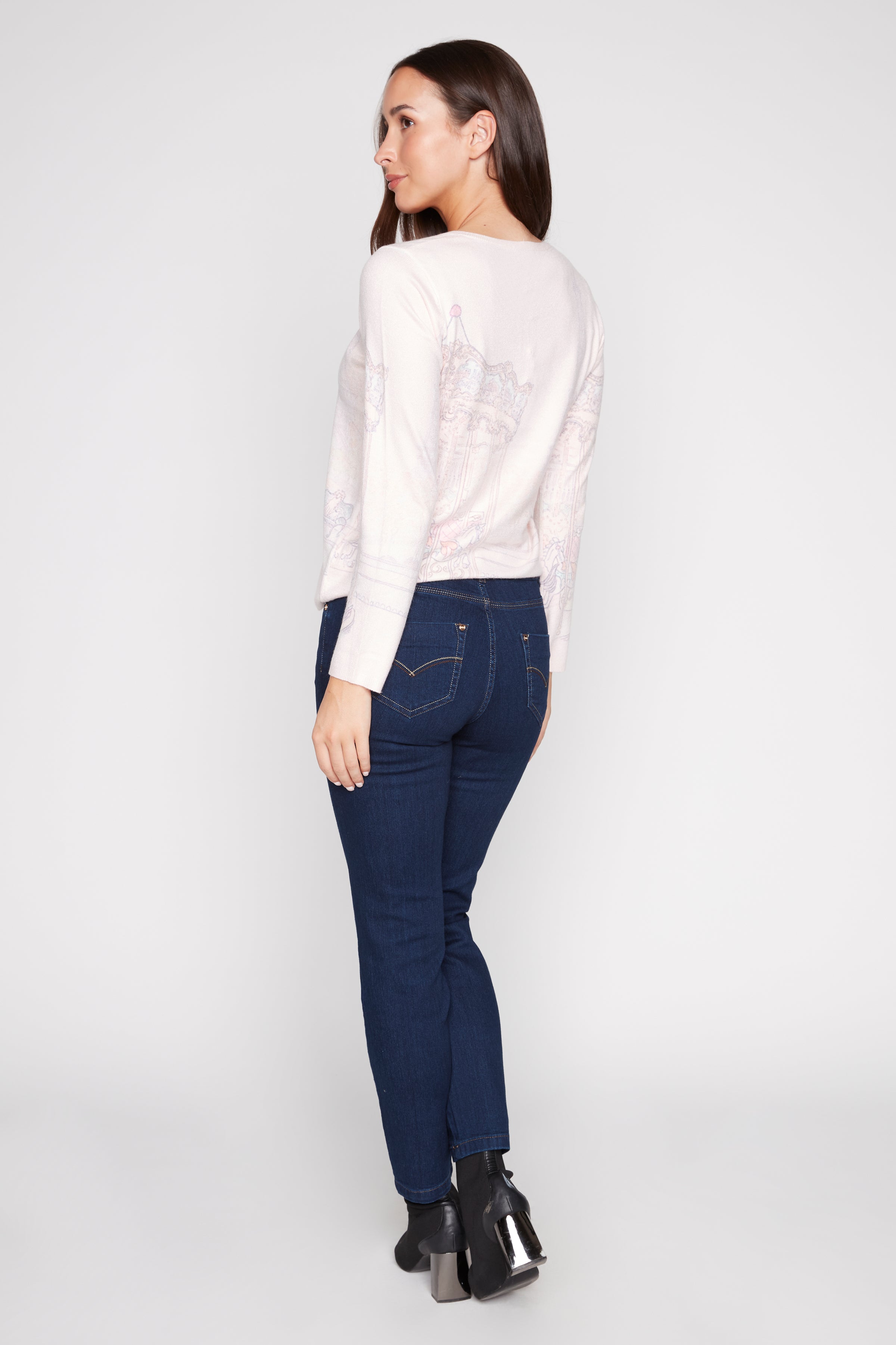 Five pocket straight leg jean