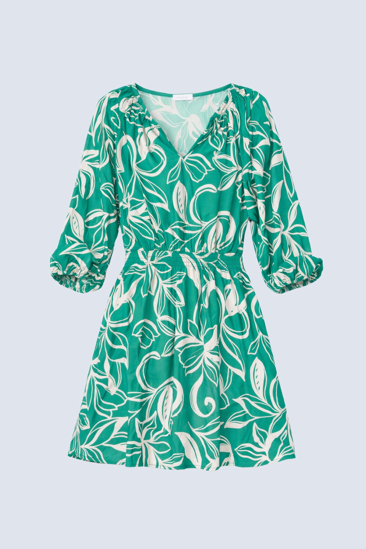Printed textured dress