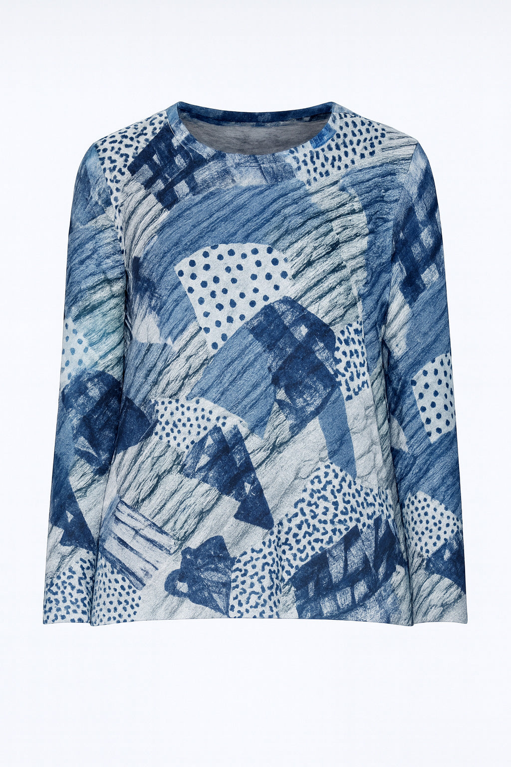 Abstract dot metallic knit top