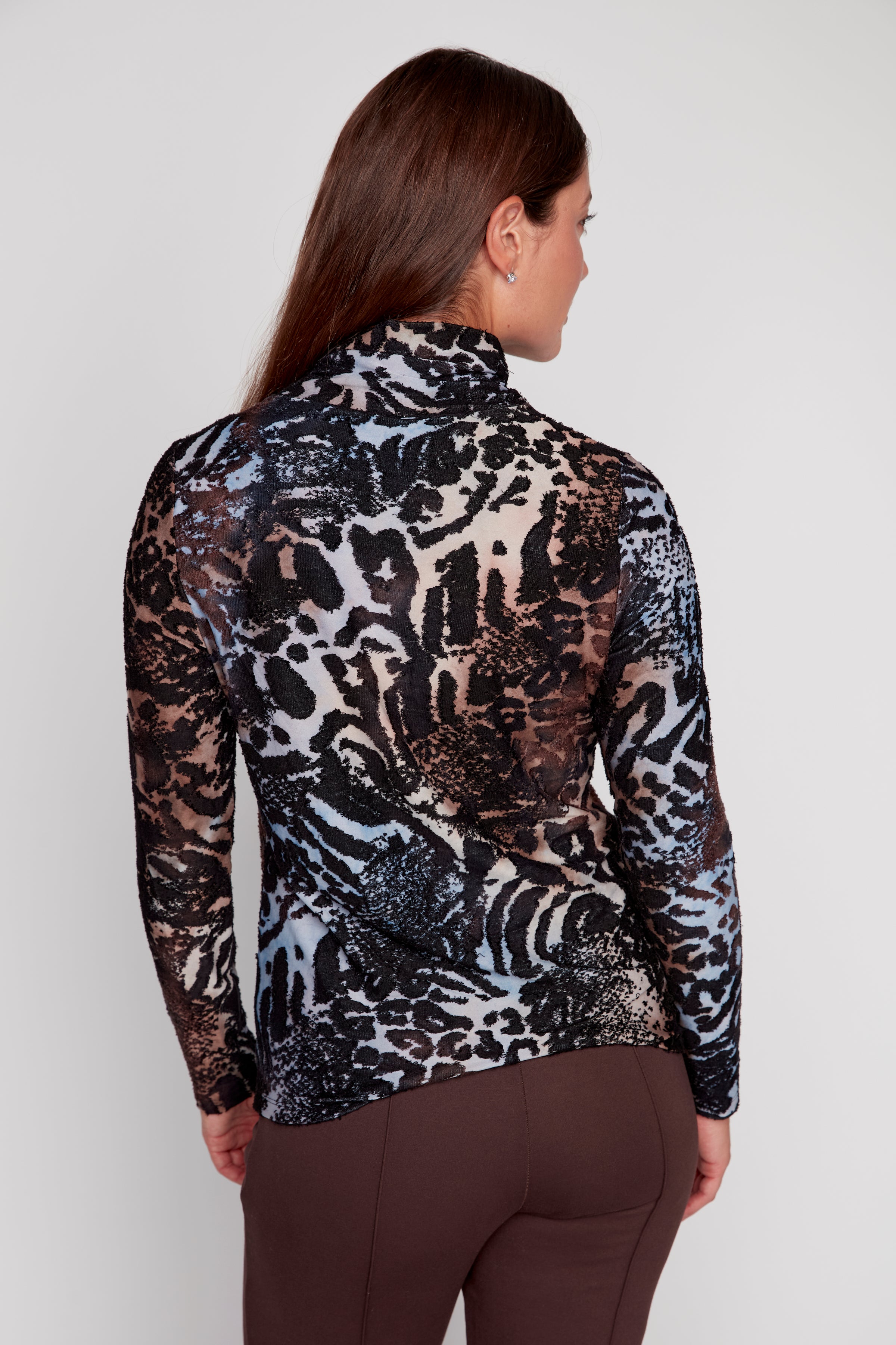 Animal design jacquard top