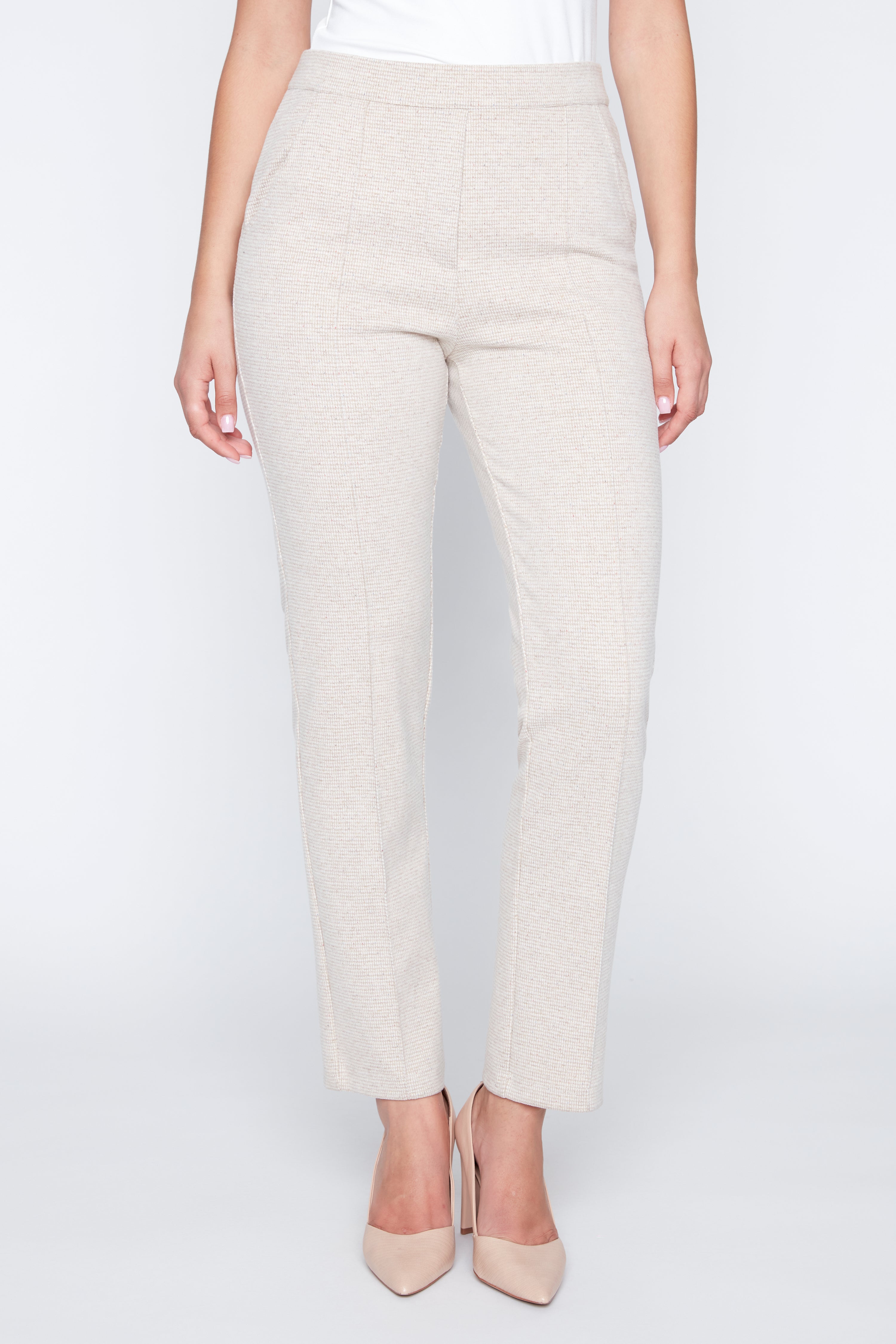 Plaid pull on pant