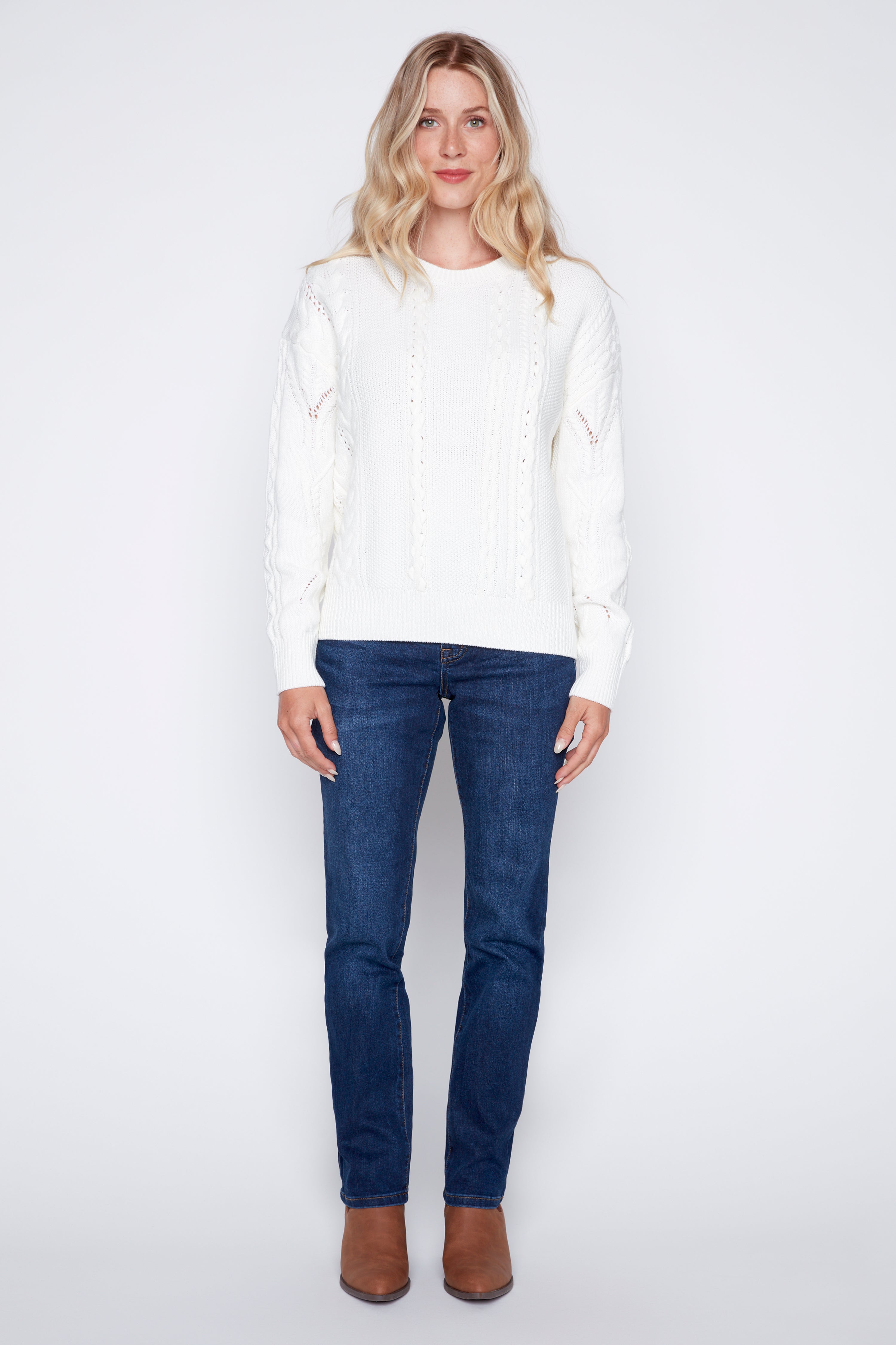 Le pull en maille torsadée