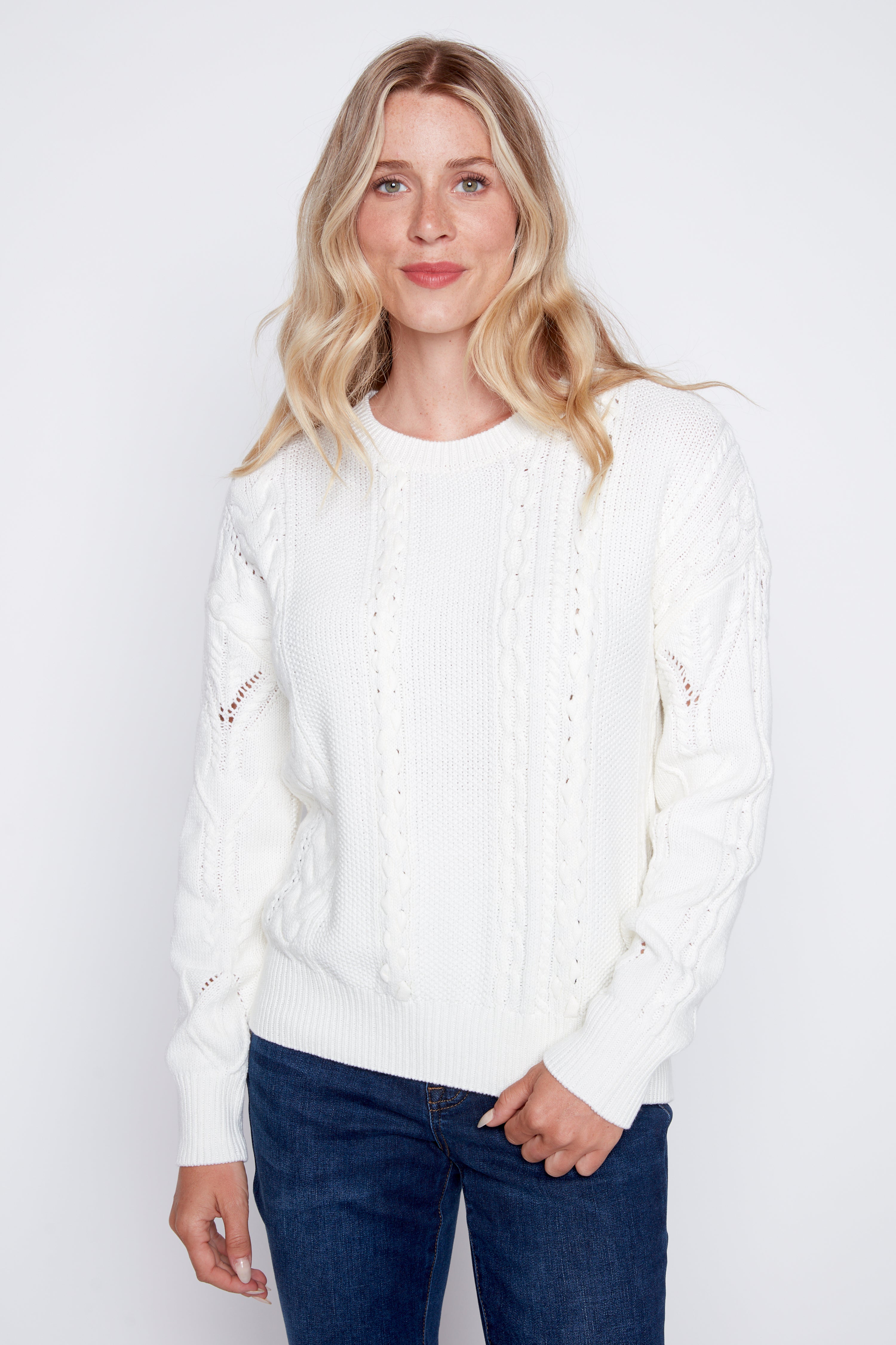Le pull en maille torsadée