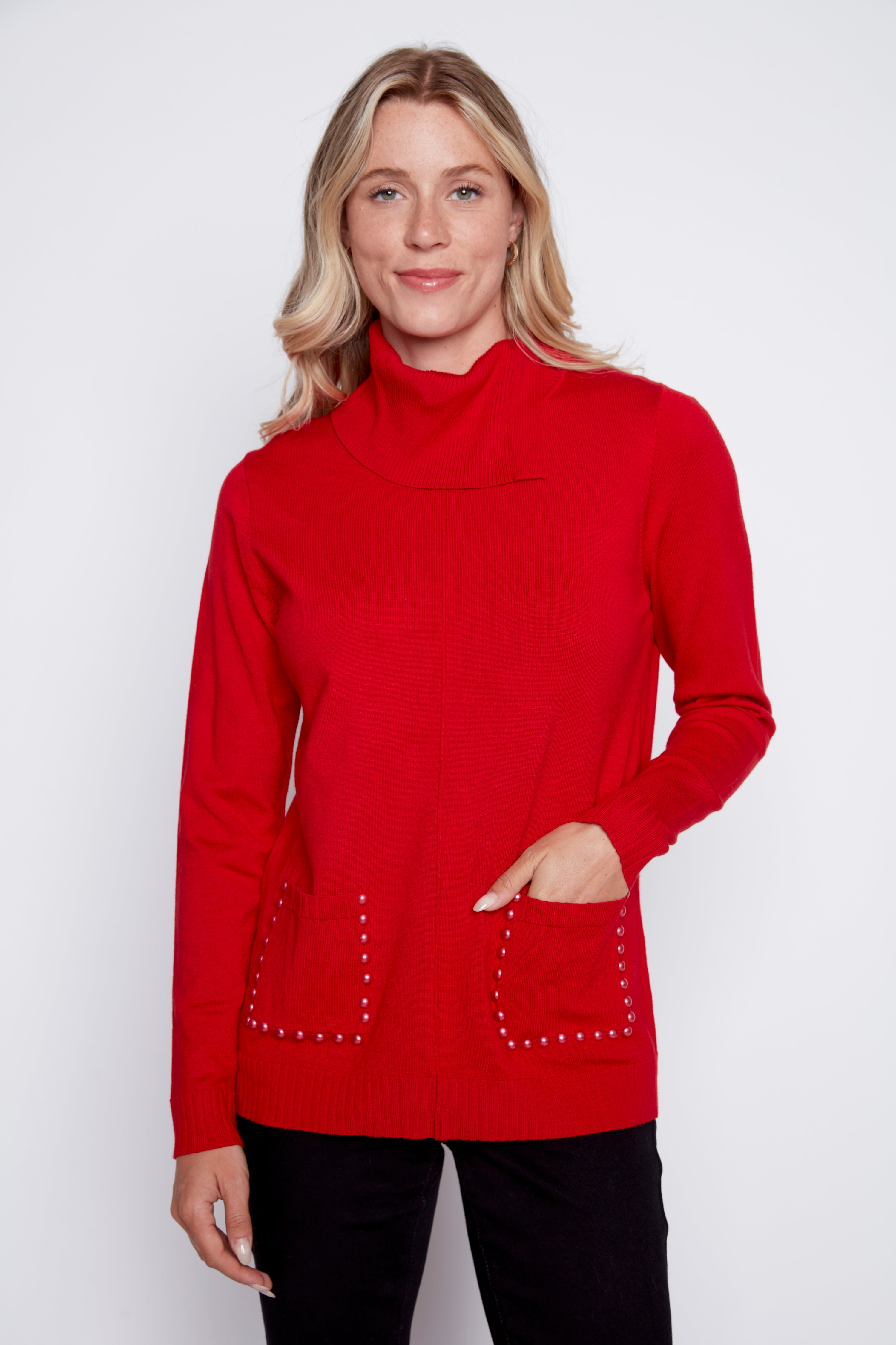 Pearl pocket detail tunic
