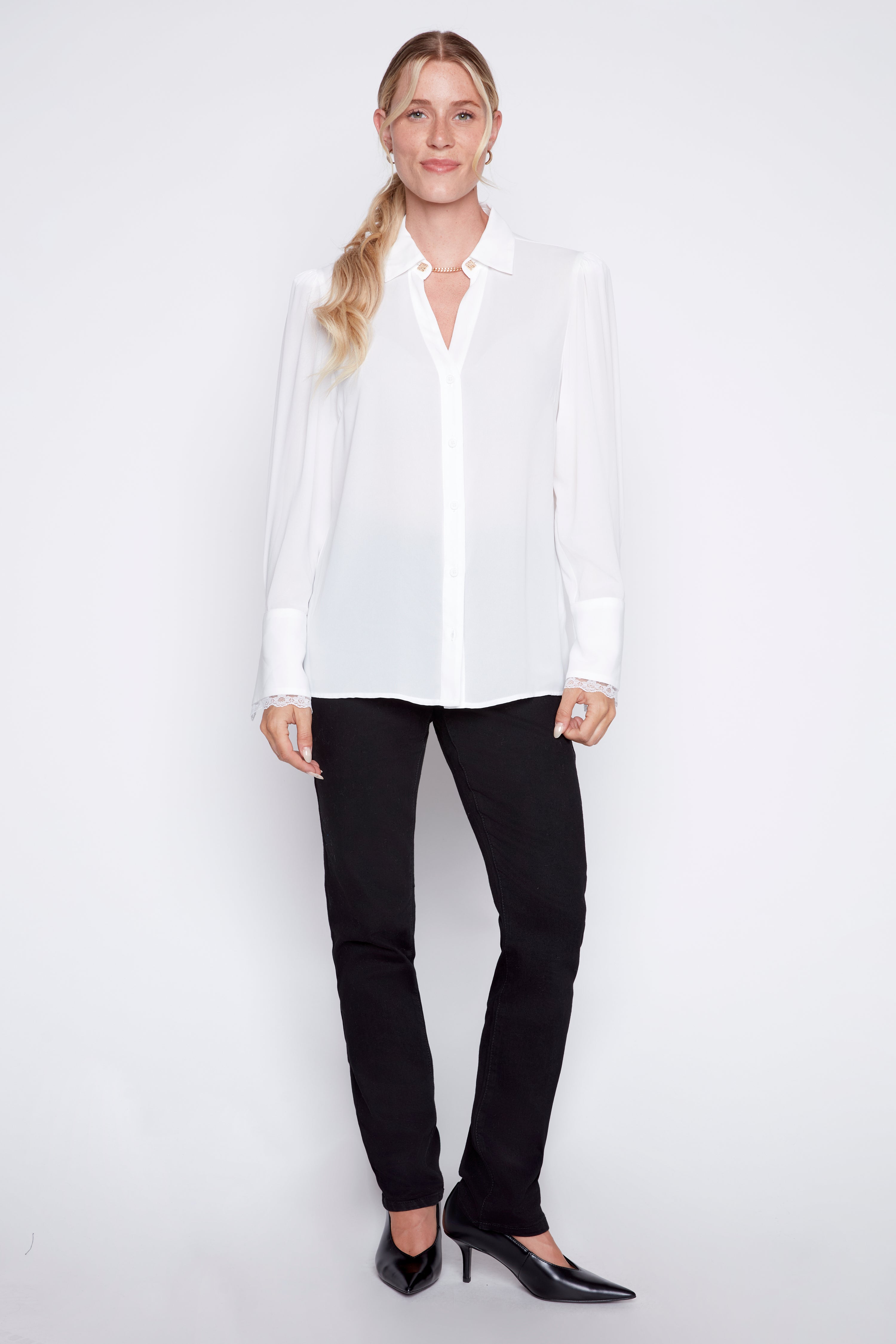 Lace detail blouse