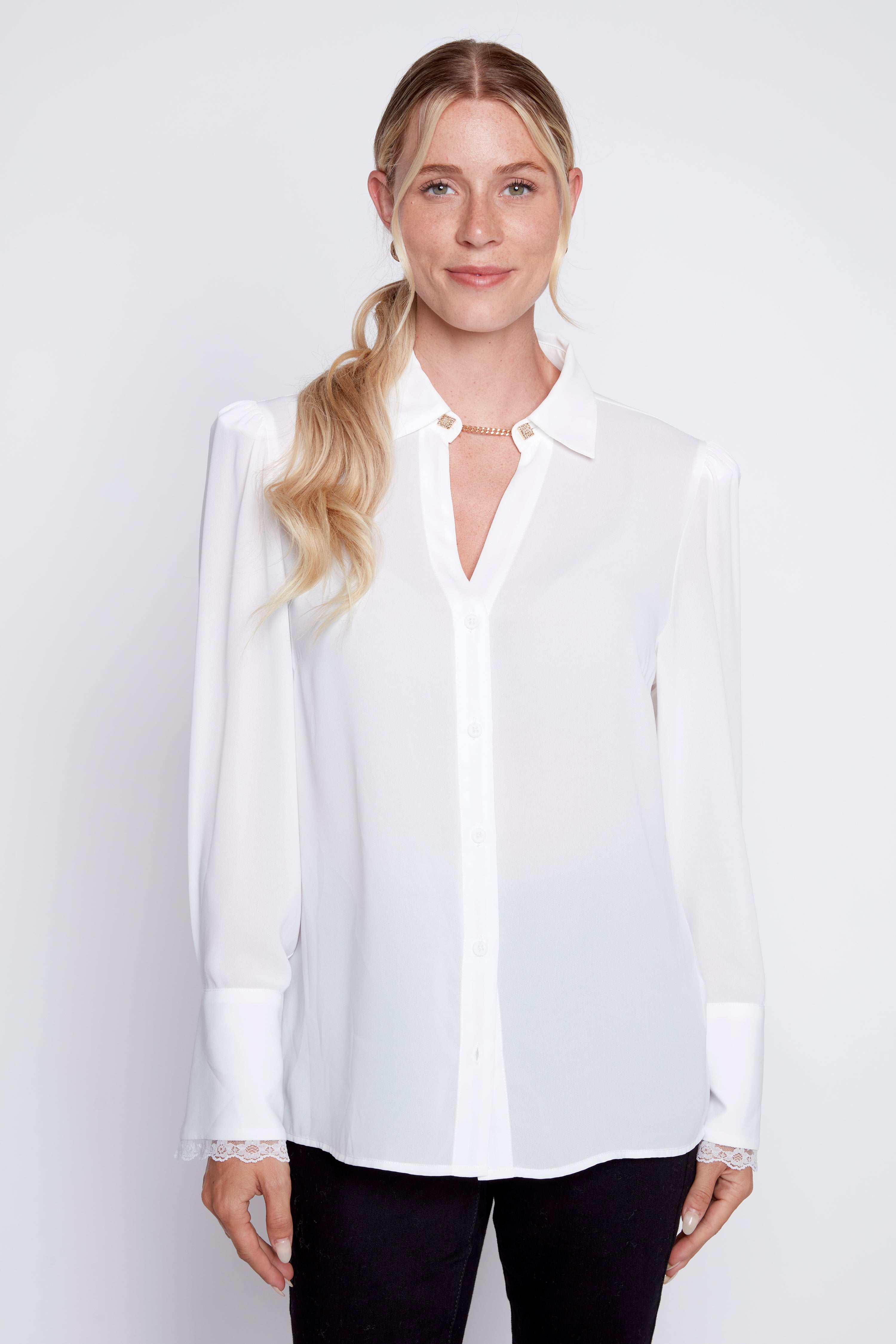 Lace detail blouse