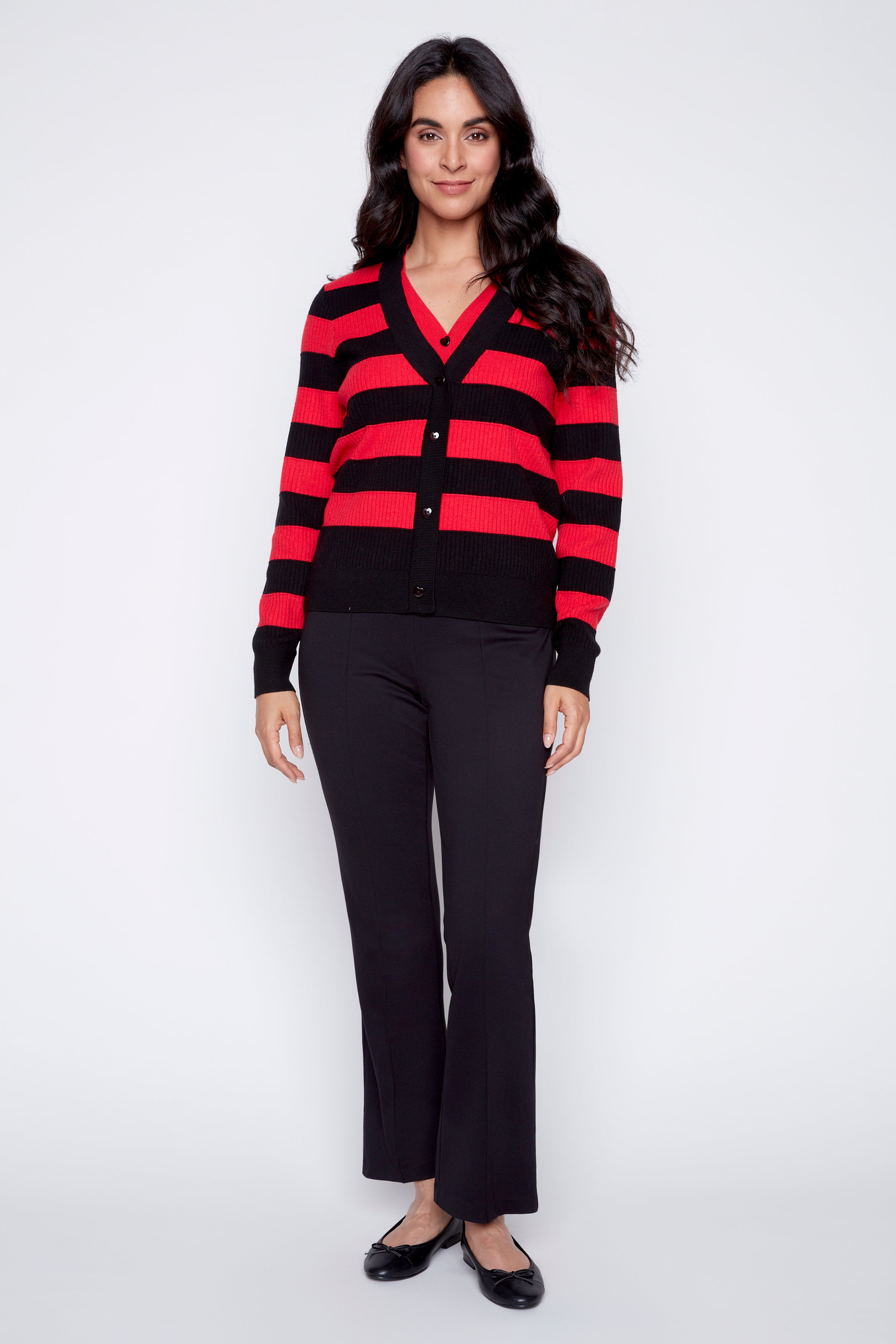 Stripe fooler cardigan