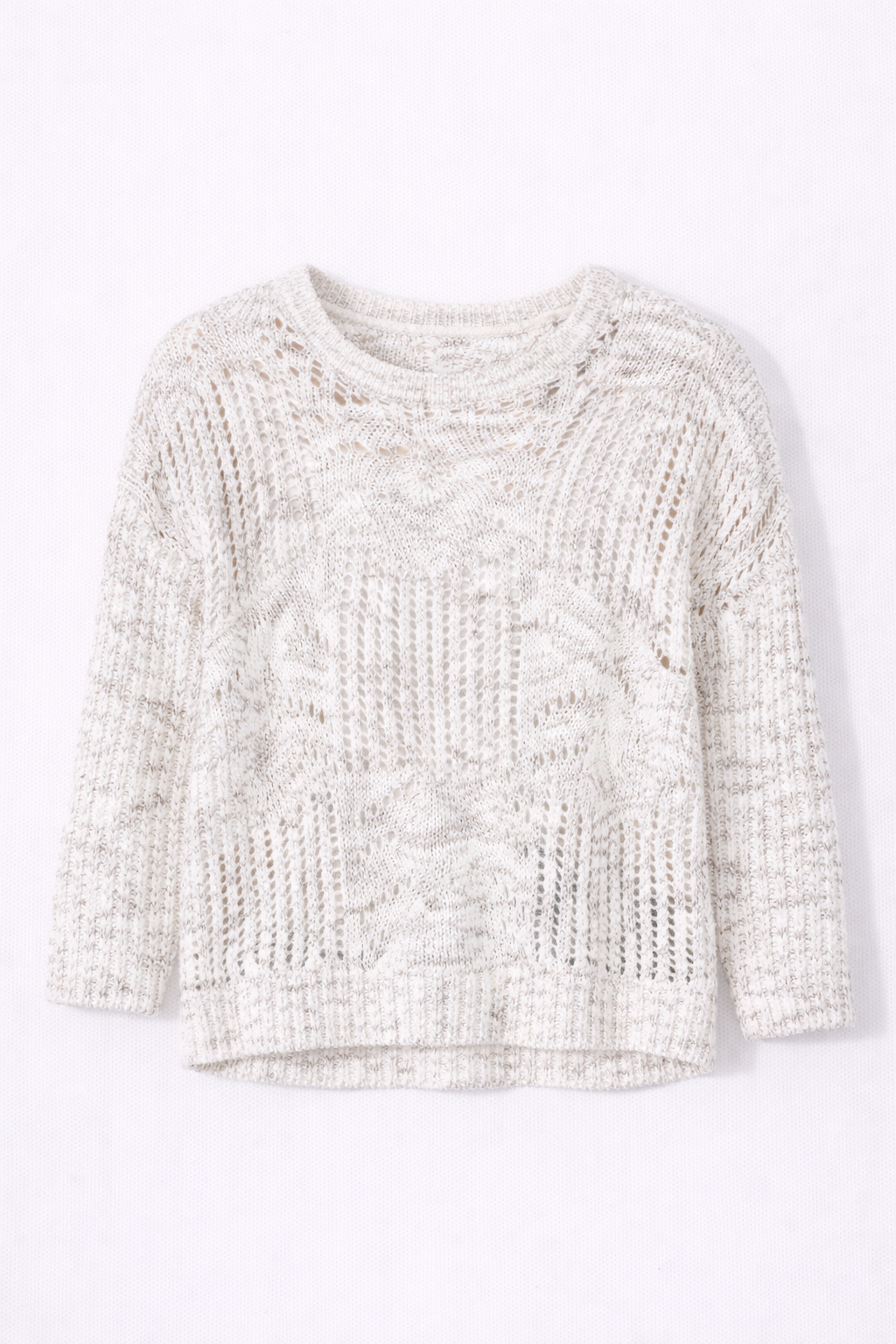 Open weave crochet sweater