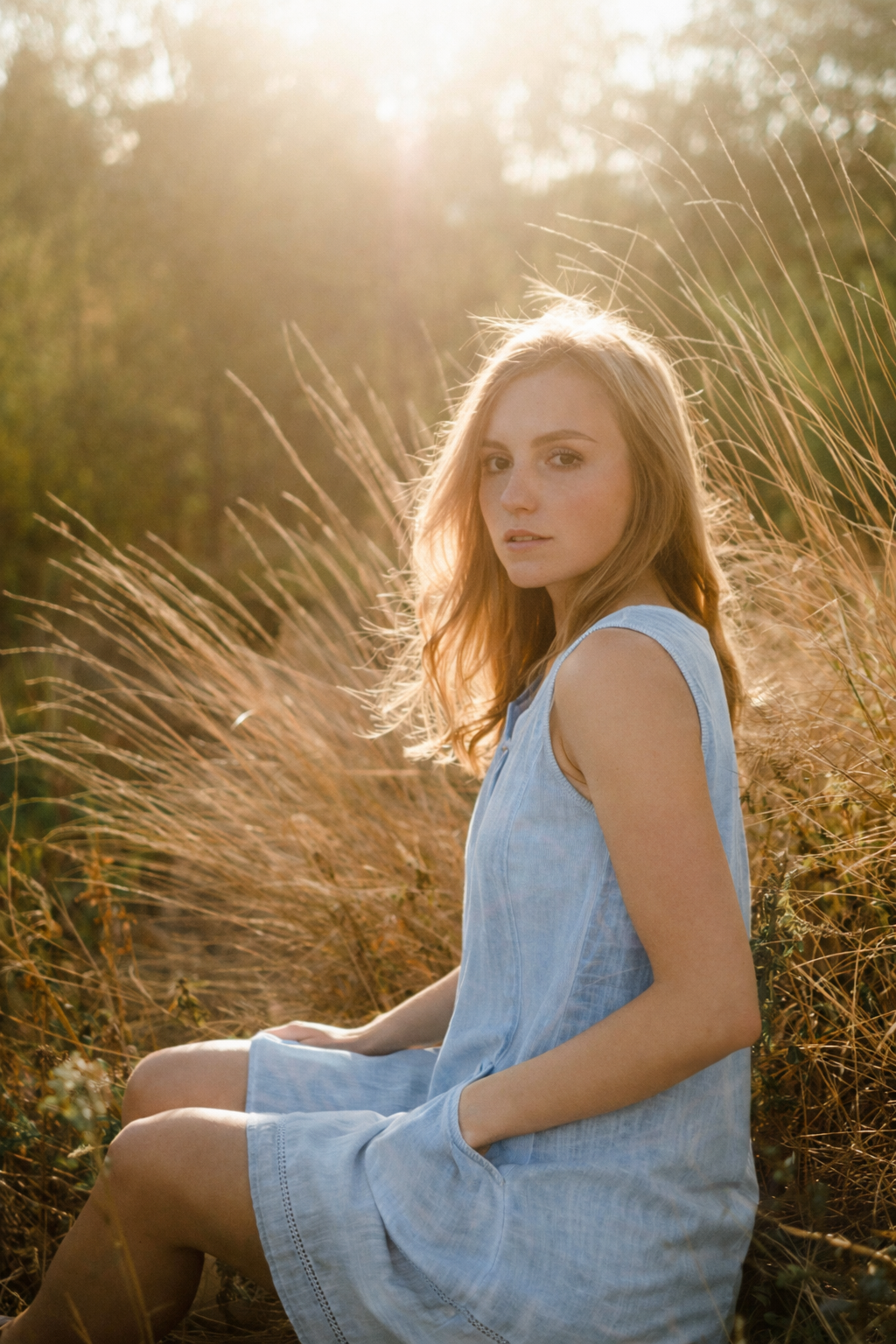 La robe en lin avec poches